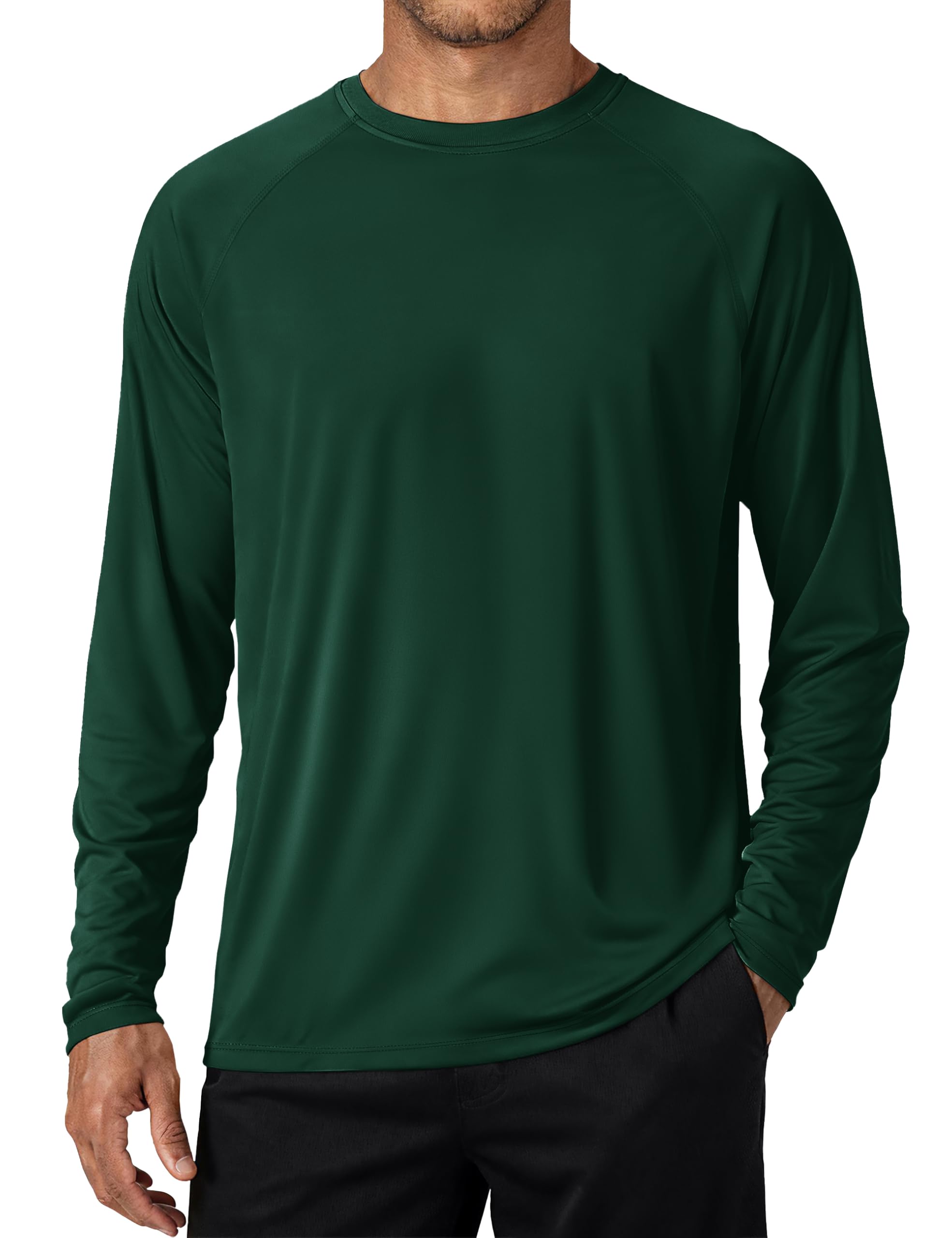 TACVASEN Men's Long Sleeve Shirts UPF 50+ Sun Protection Dry Fit Shirt Lightweight Workout Athletic T-Shirt Rash Guard