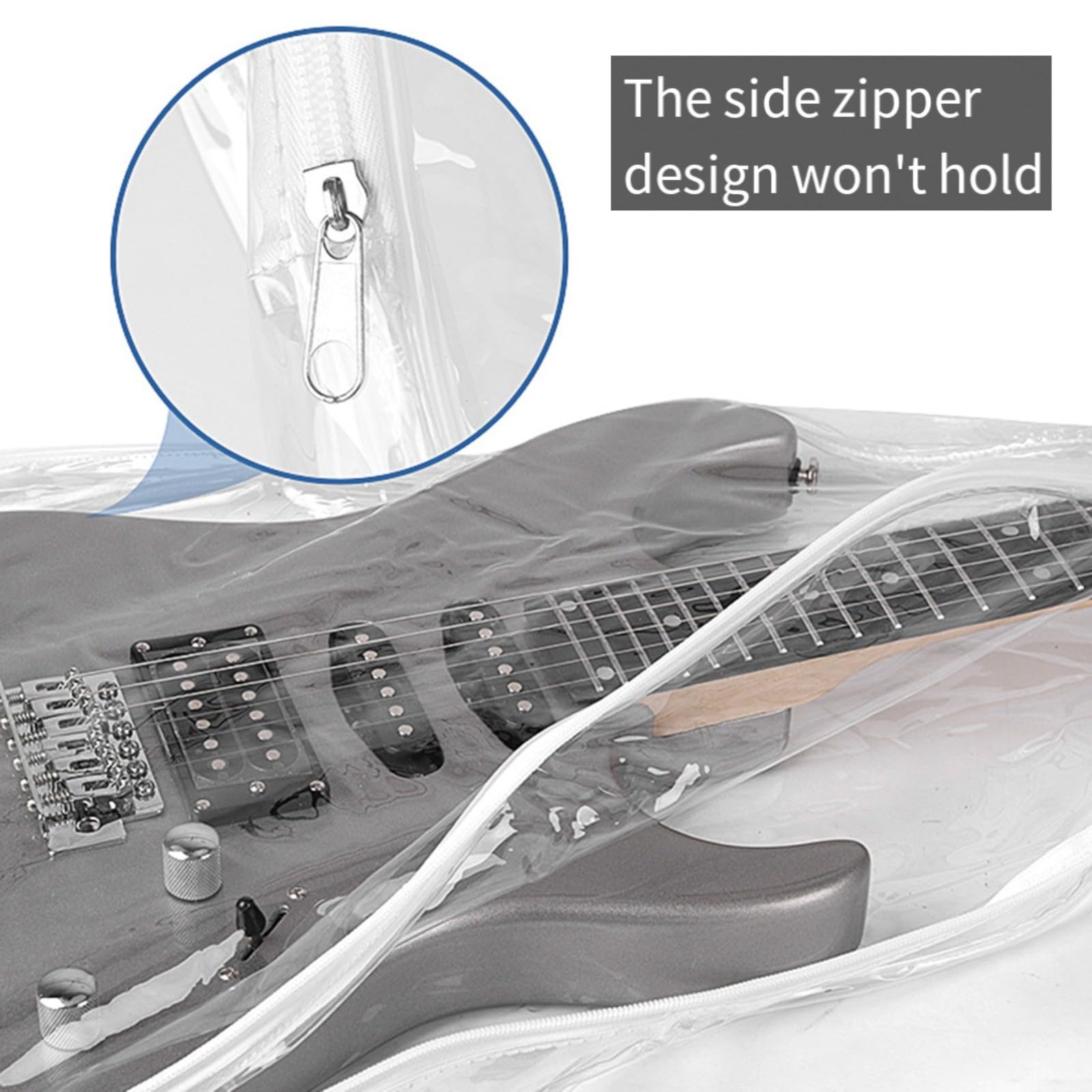 Housse anti-poussière pour guitare électrique, protection complète contre les rayures et la poussière, matériau polyester résistant à l'eau