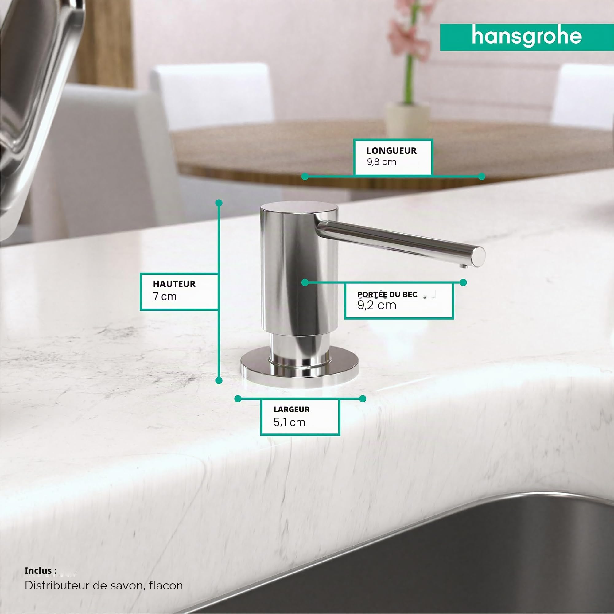 Hansgrohe Focus 40438001 Distributeur de savon Chromé