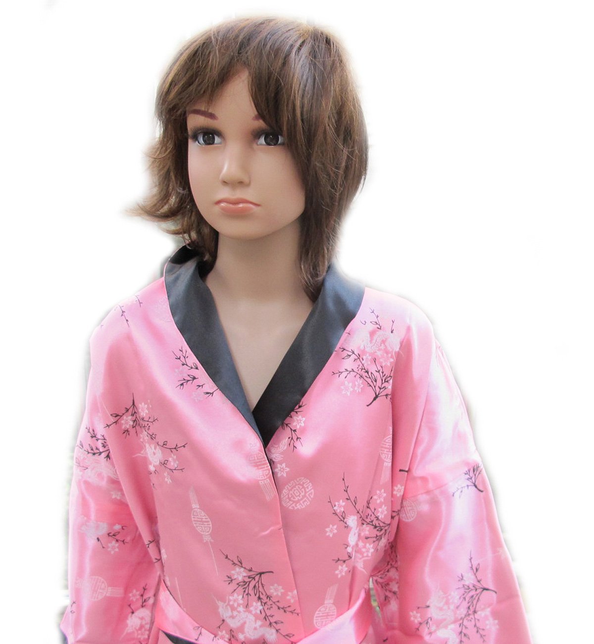 Authentic Thai Kimono- Oriental Dragon Design- Pink Color