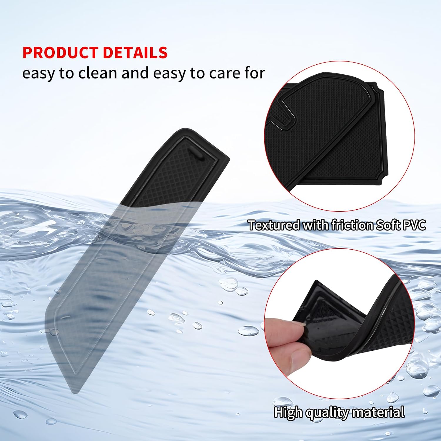 smabee 11PCS Center Console Liner Compatible with Nissan Kicks 2026 2025 2024 Cup Holders Inserts for 2025 Kicks Door Slot Mats Anti-Dust Mats Interior Accessories (Black)