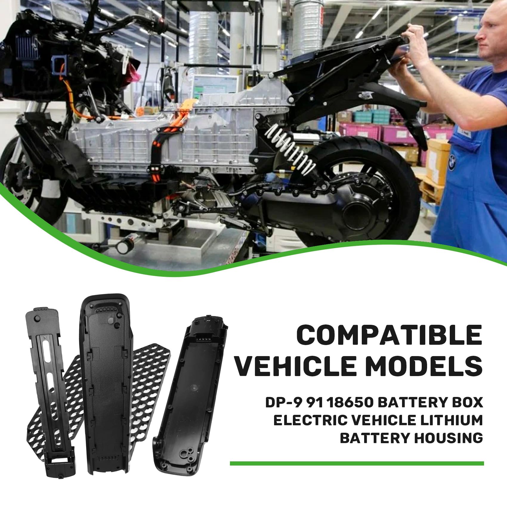 Boîtier de Batterie DP-9 pour Vélo Électrique 91 Pièces 18650 Cellules Boîtier de Batterie de Vélo Électrique pour Batterie de Tube Diagonal DIY 48 V