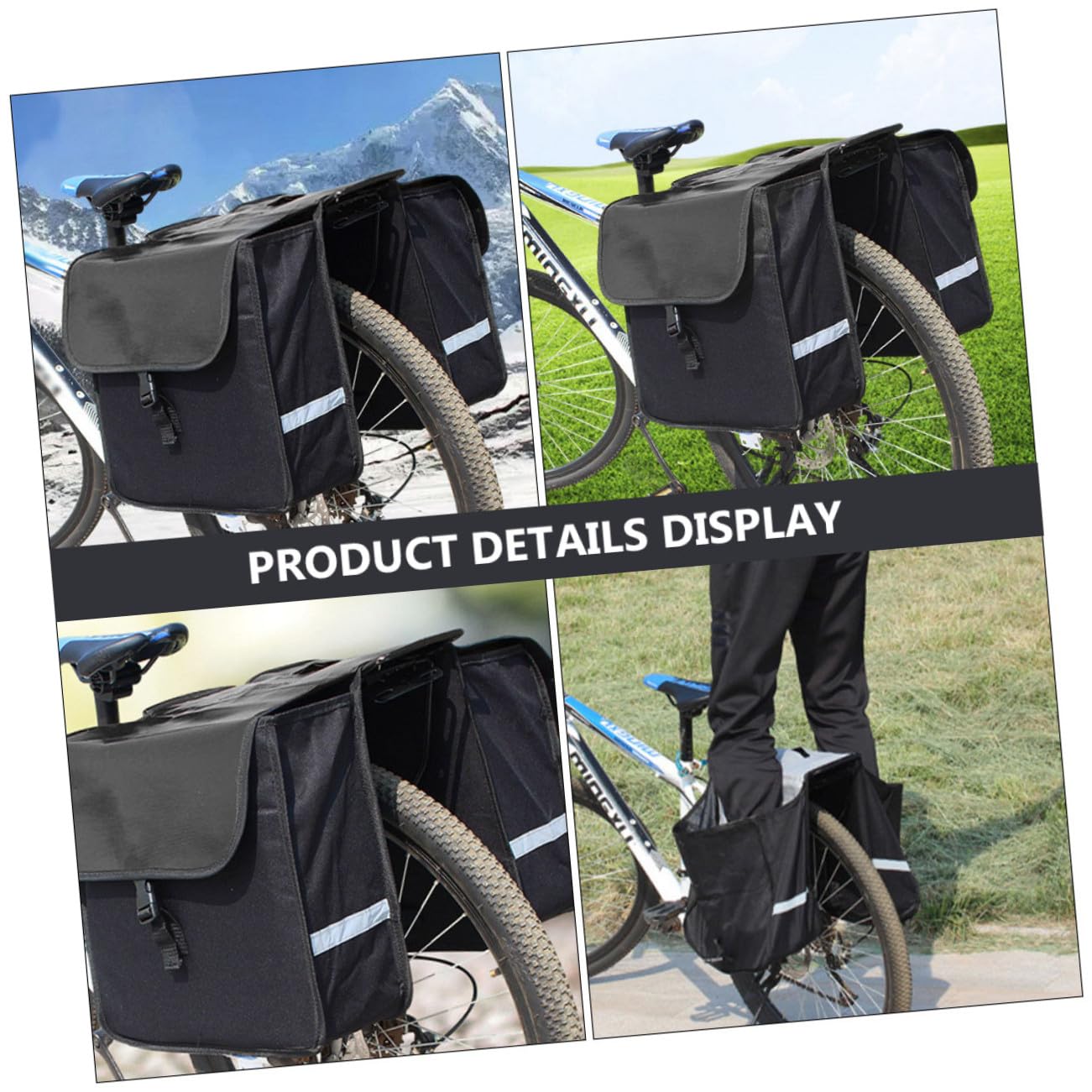 BESTonZON Borsa Portapacchi Bicicletta con Fascia Riflettente