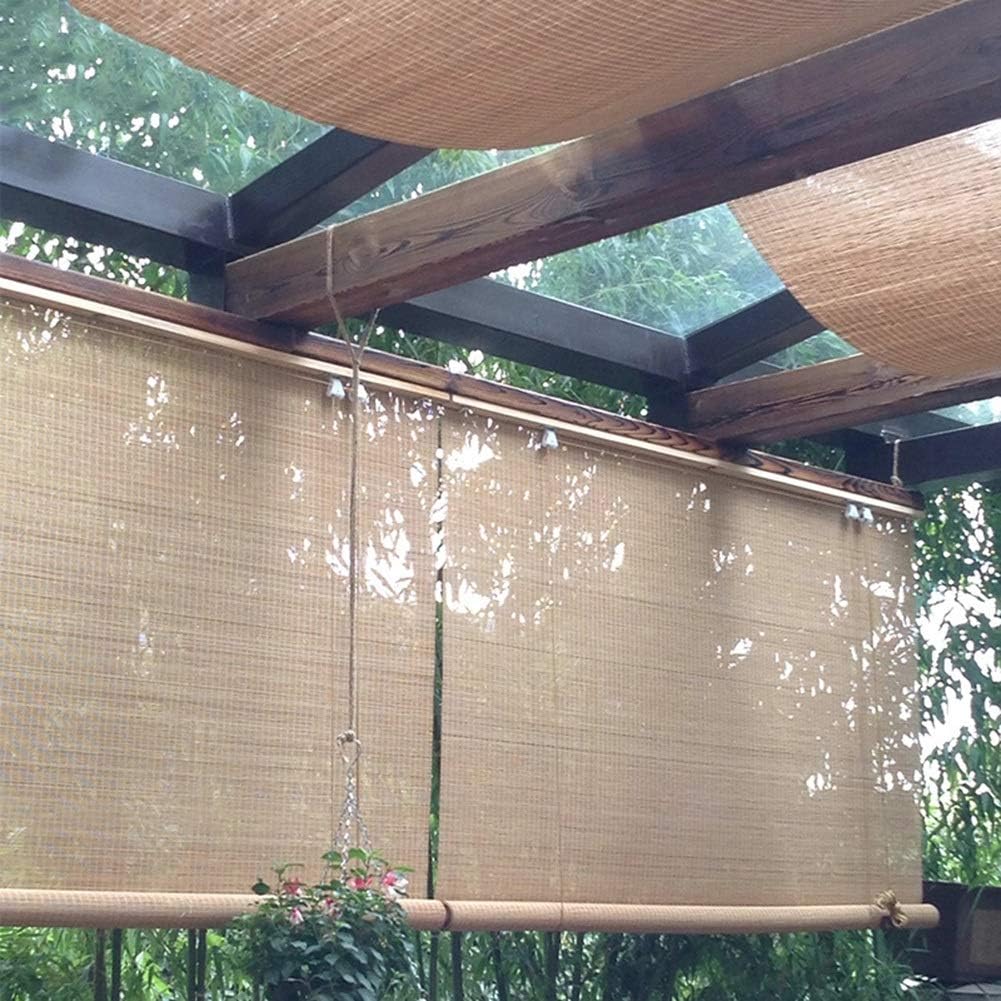 Premium Top/Exterior Roller Shades/Blinds Curtain - Outdoor Patio Gazebo Pergola Carport Roll Up Shade, 60cm/80cm/100cm/120cm/140cm Width (Size : W 100×H 210cm)