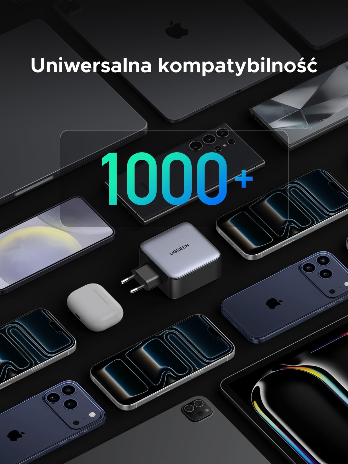 UGREEN Nexode Ładowarka 200 W USB-C, 4 porty, ładowarka PD3.1 140 W | Zasilacz GaN, inteligentna dystrybucja zasilania, ładowarka do laptopa, kompaktowa i uniwersalna do MacBooka, iPhone'a 17-8