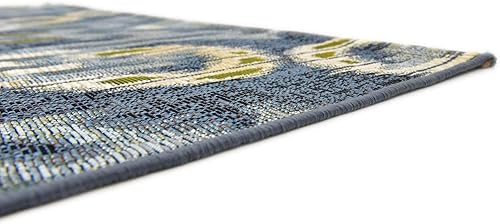 Miniatura 7 de Unique Loom - Alfombra colección de círculos abstractos, de transición para interiores y exteriores, beige, Polipropileno, azumarfil