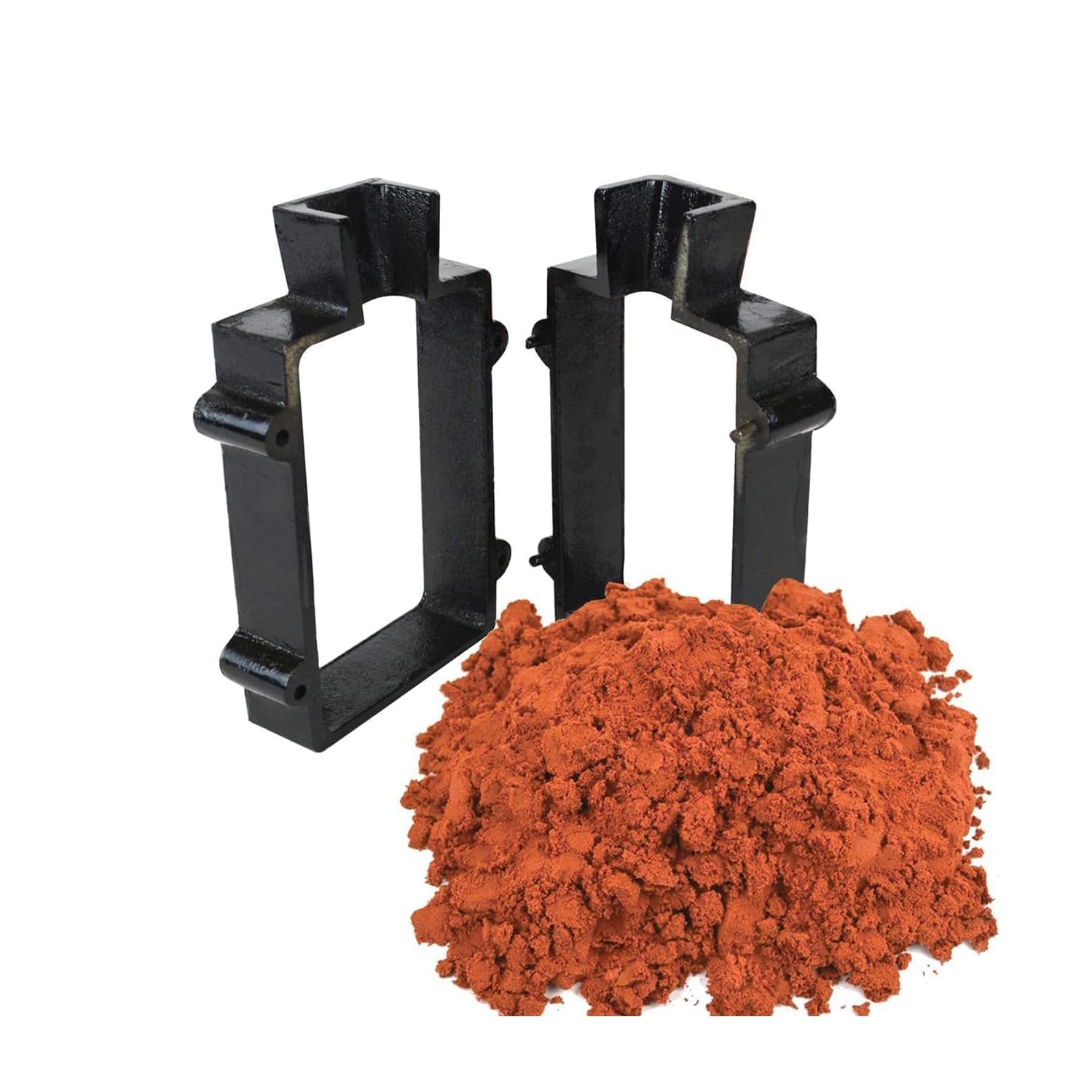 Sand Casting Set with 2Kg Petrobond Quick Cast Sand Casting Clay Jewelry Metal Casting Making Tool Pagda and Cast Iron Mold Flask Frame Melt Pour Metals