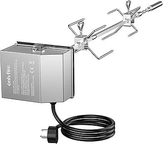 onlyfire BRK-6045 Stainless Steel Grill Rotisserie Kit with 18KG UK motor for Weber Spirit I&II 200/300 Series Gas Grills and Spirit 2/3/4-burner Gas Grills(2025)