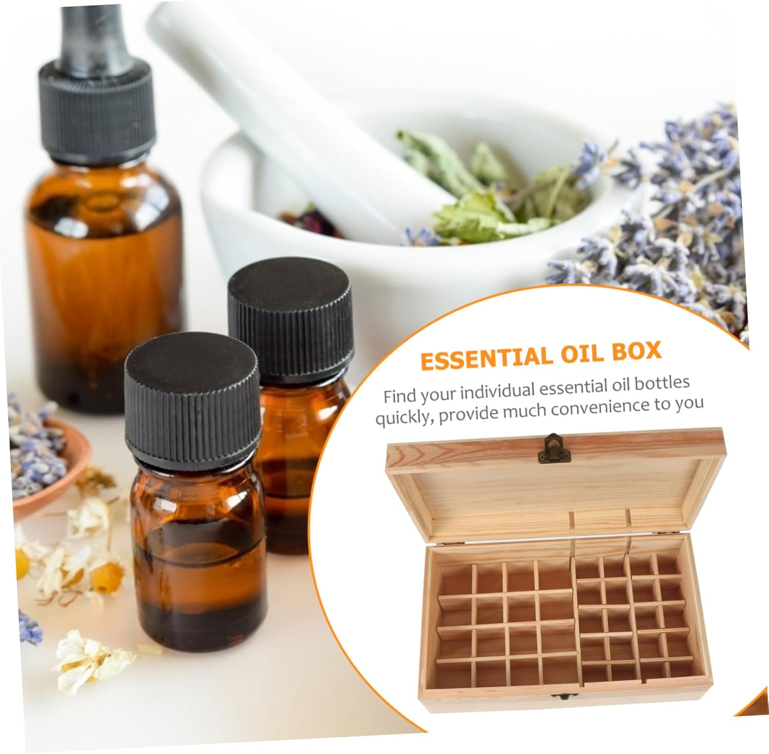 Wooden Essential Oil Case Slot Storage Aromatherapy Display Rack Travel Organizer