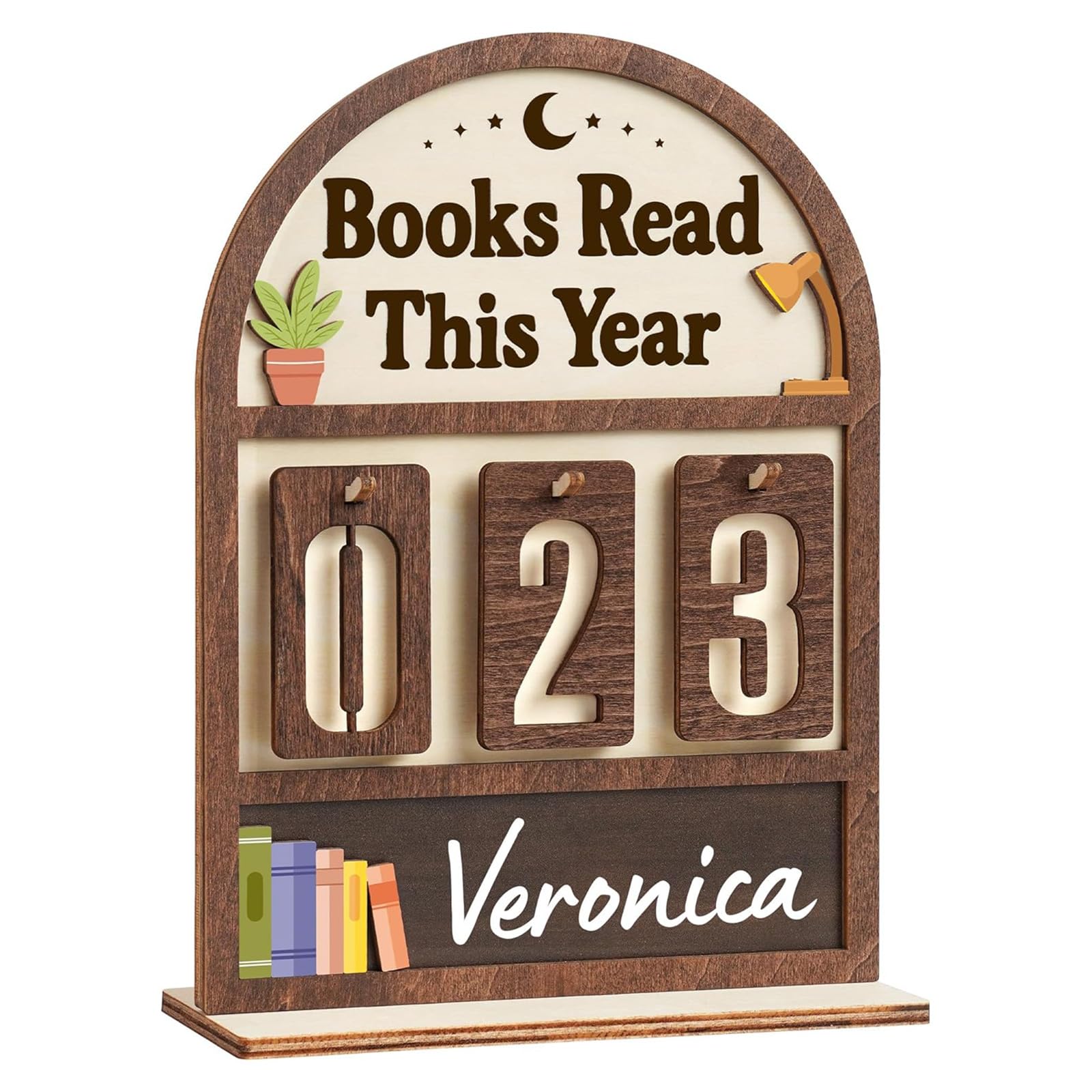 Books Read This Year Counter Reading Sign Home Library Decor Women Reading Trackers Sign