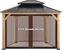 Vista 15 de CoastShade Malla Mosquitera de Repuesto Universal para Paredes Laterales Solamente para Toldo de Glorieta de 10' x 12