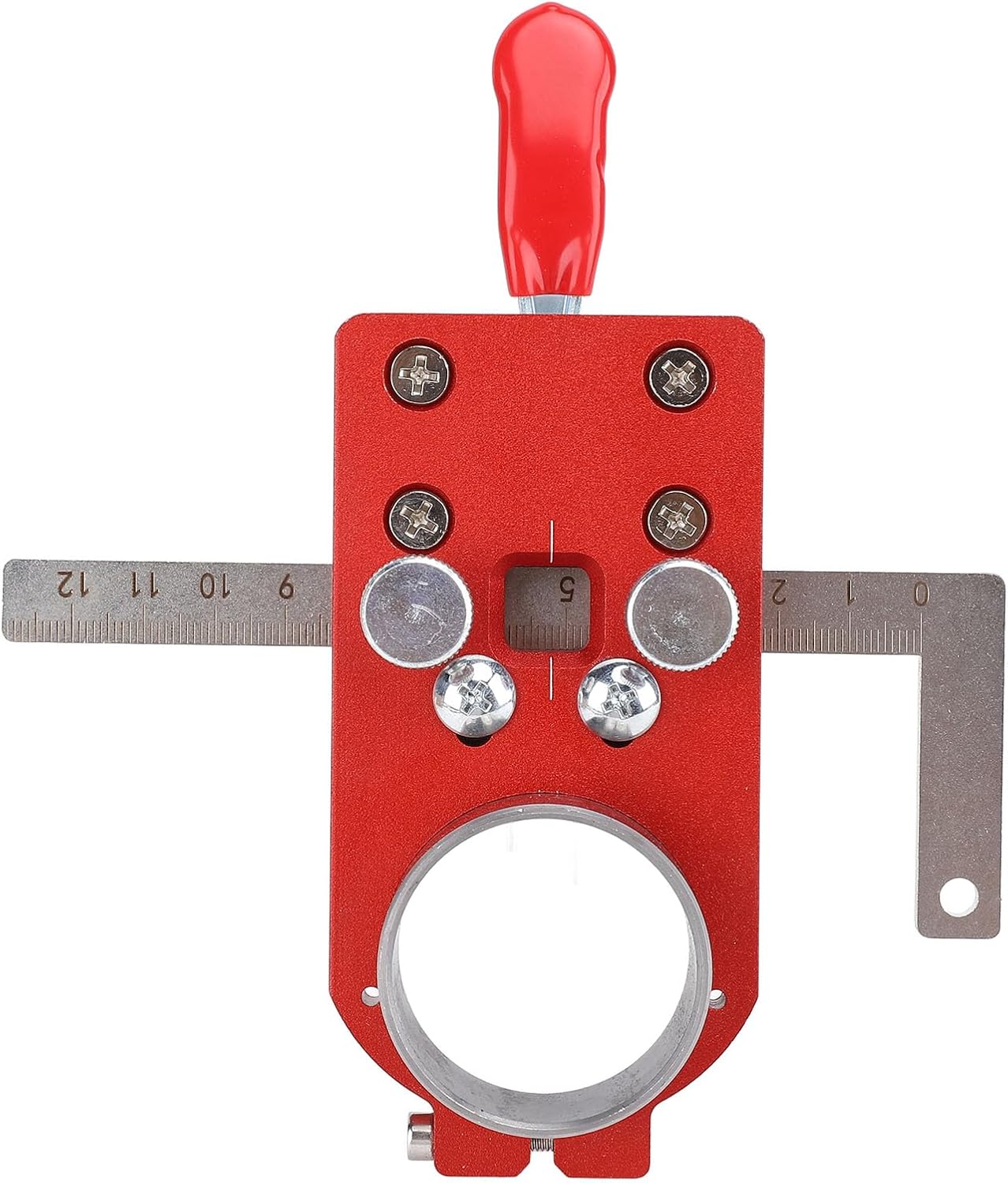 35mm Concealed Hinge Jig Aluminum Alloy Cabinet Door Hinge Drilling Guide with Quick Clamp & Hole Opener - Precise Door Tool for European Soft Close Cabinet Installation