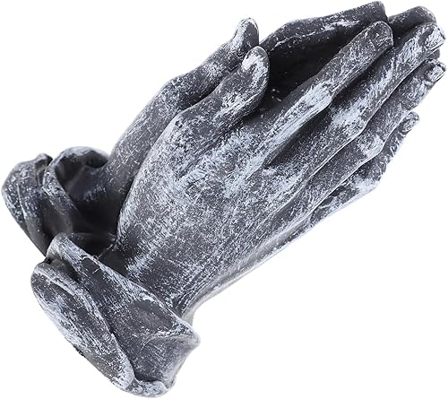 HOMSFOU Decoración para el hogar, estatua de manos rezando, estatua de mano de adoración, escultura de manos de Dios, adorno de artesanía de buena