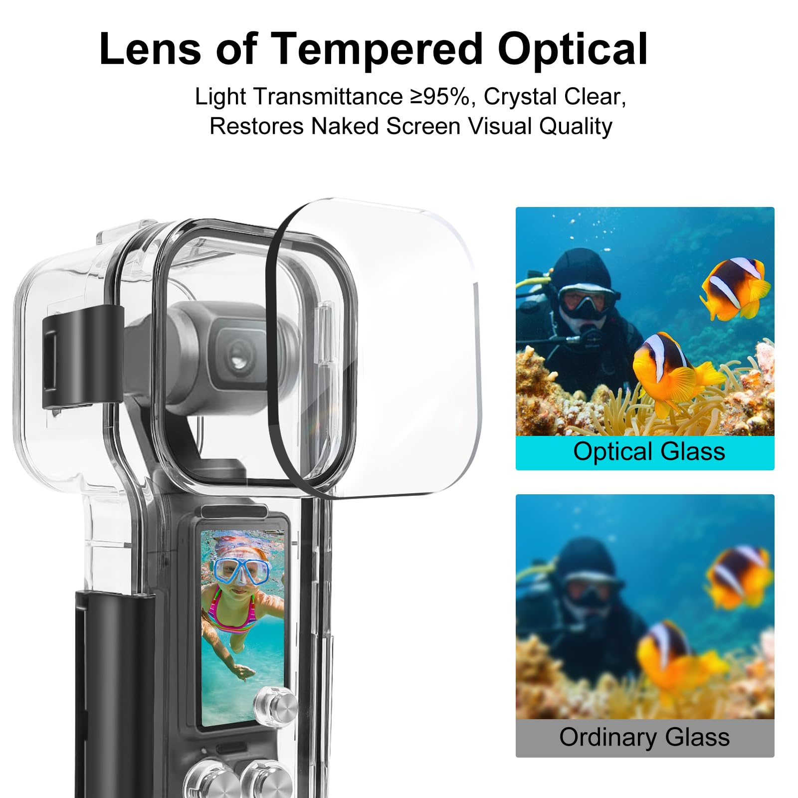 Funda para Deportes Acuáticos Carcasa Impermeable para dji Osmo Pocket 3 - Resistente al Agua hasta para Buceo, Natación