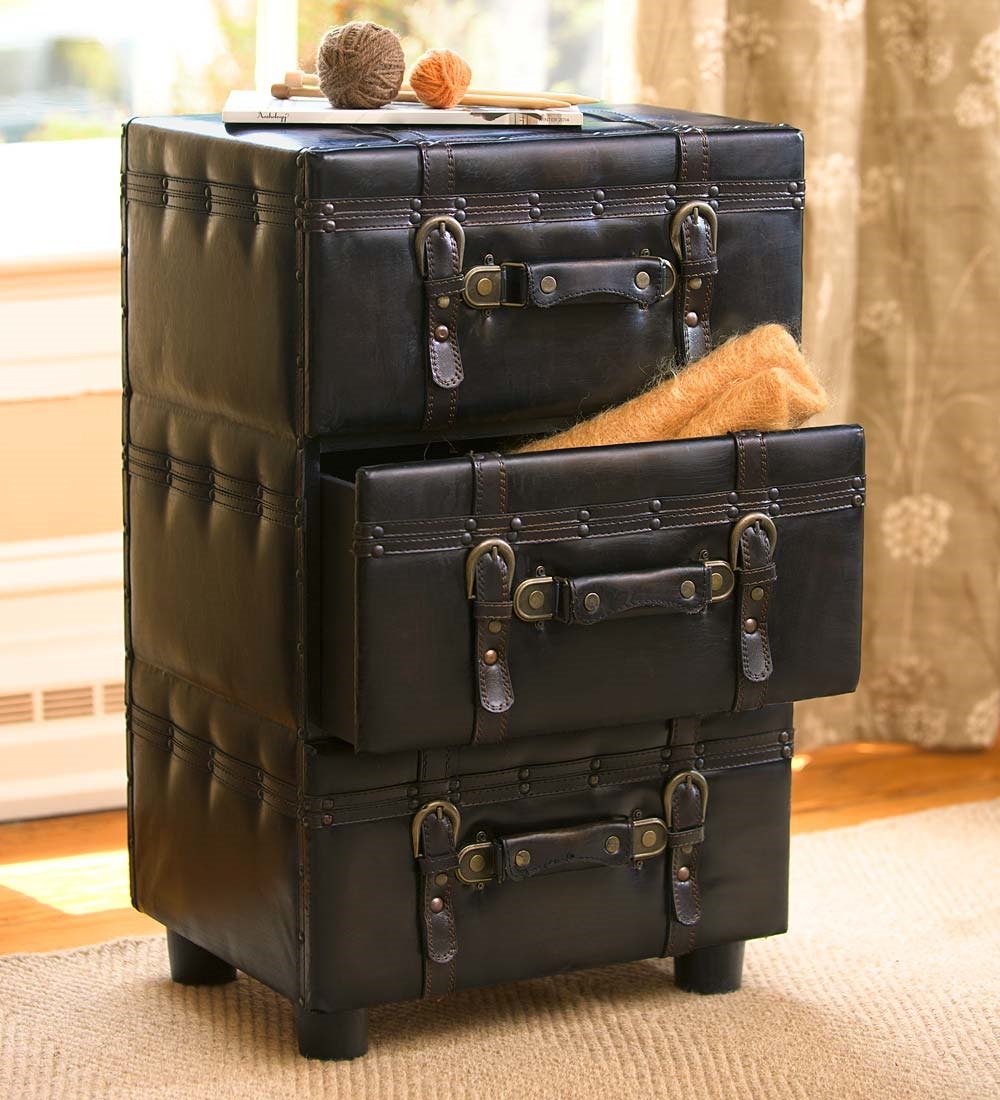 Plow & Hearth Suitcase Side Table