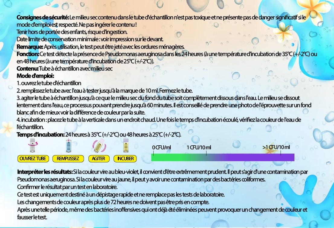 Prueba de bacterias de agua para Pseudomonas aeruginosa Prueba de bacterias en agua potable y agua de pozo (5)