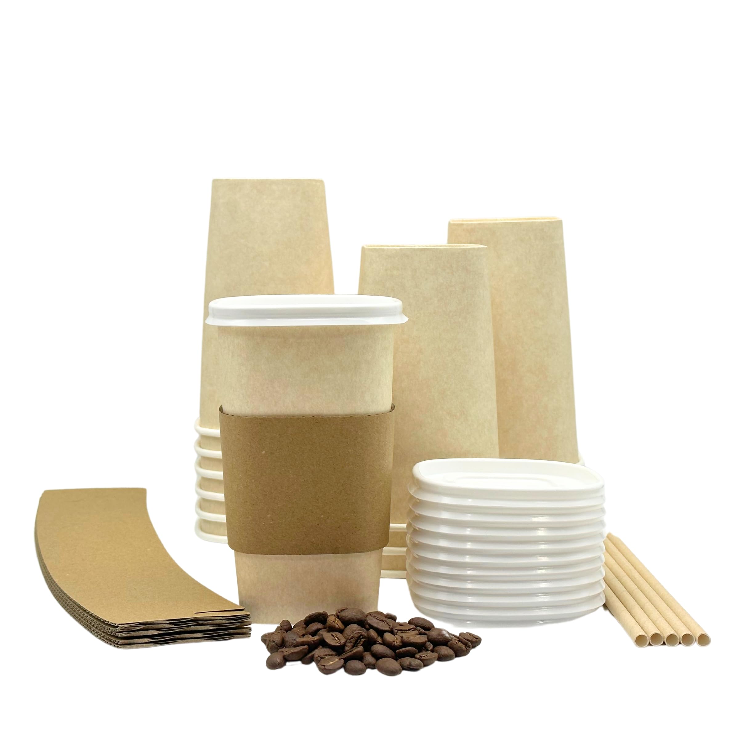 Amazon.com: Miracle TQ 50Pack 16oz Disposable Square Paper Cups Coffee ...