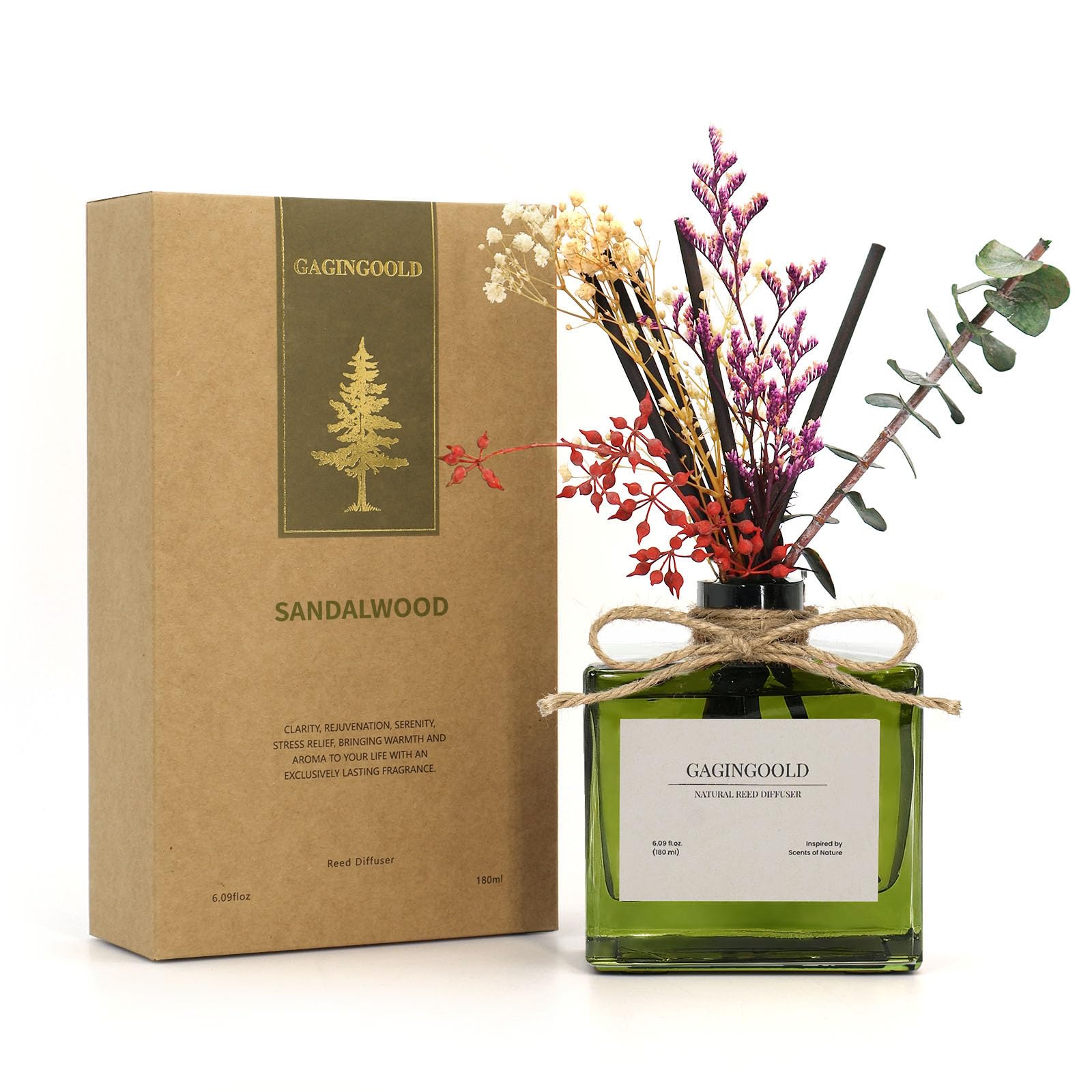 GAGINGOOLD Earthy Sandalwood Reed Diffuser