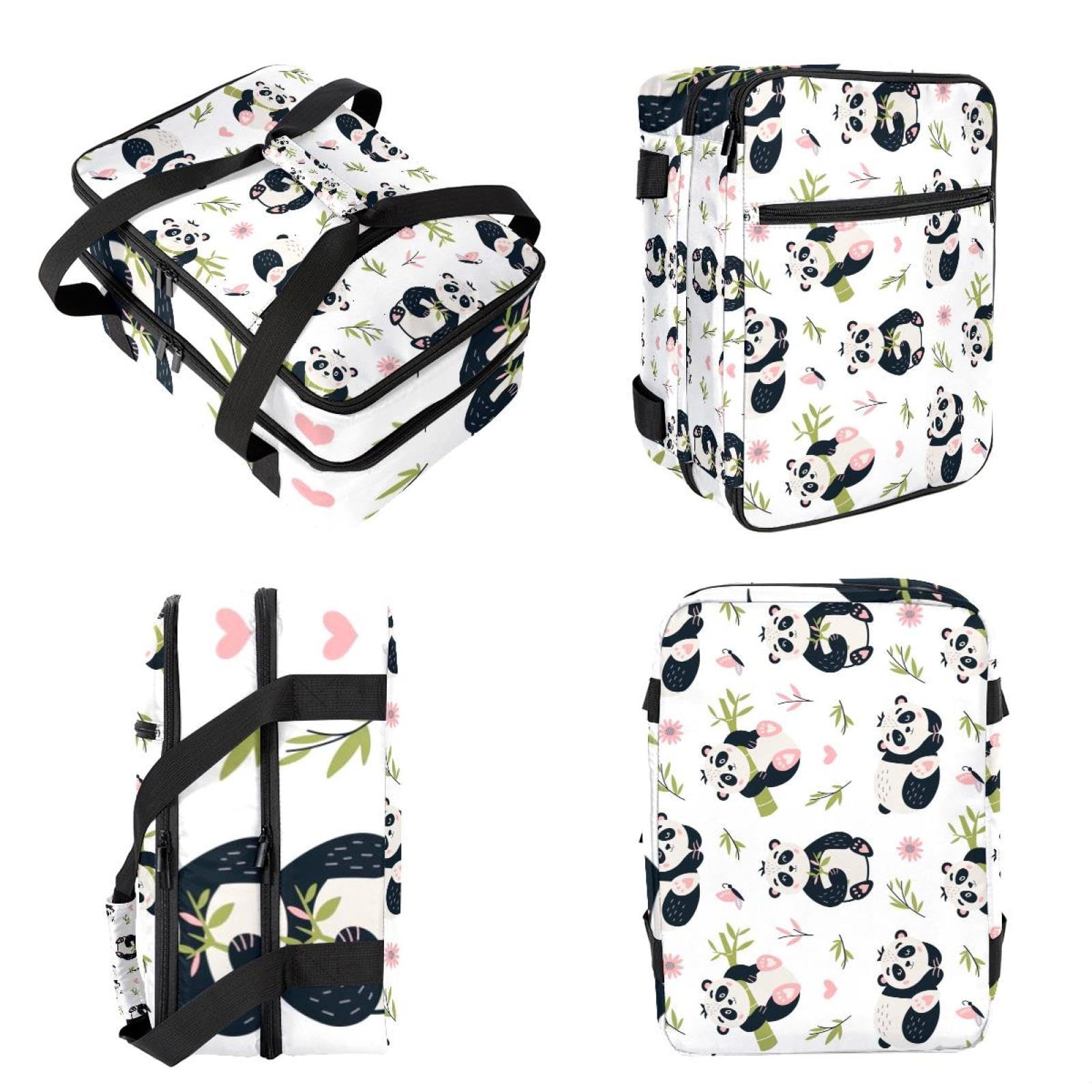 Grand sac à déjeuner isotherme pour homme et femme, double couche, étanche, étanche, réutilisable, sac fourre-tout pour le travail, l'école, le pique-nique, la plage, le camping, les voyages, motif