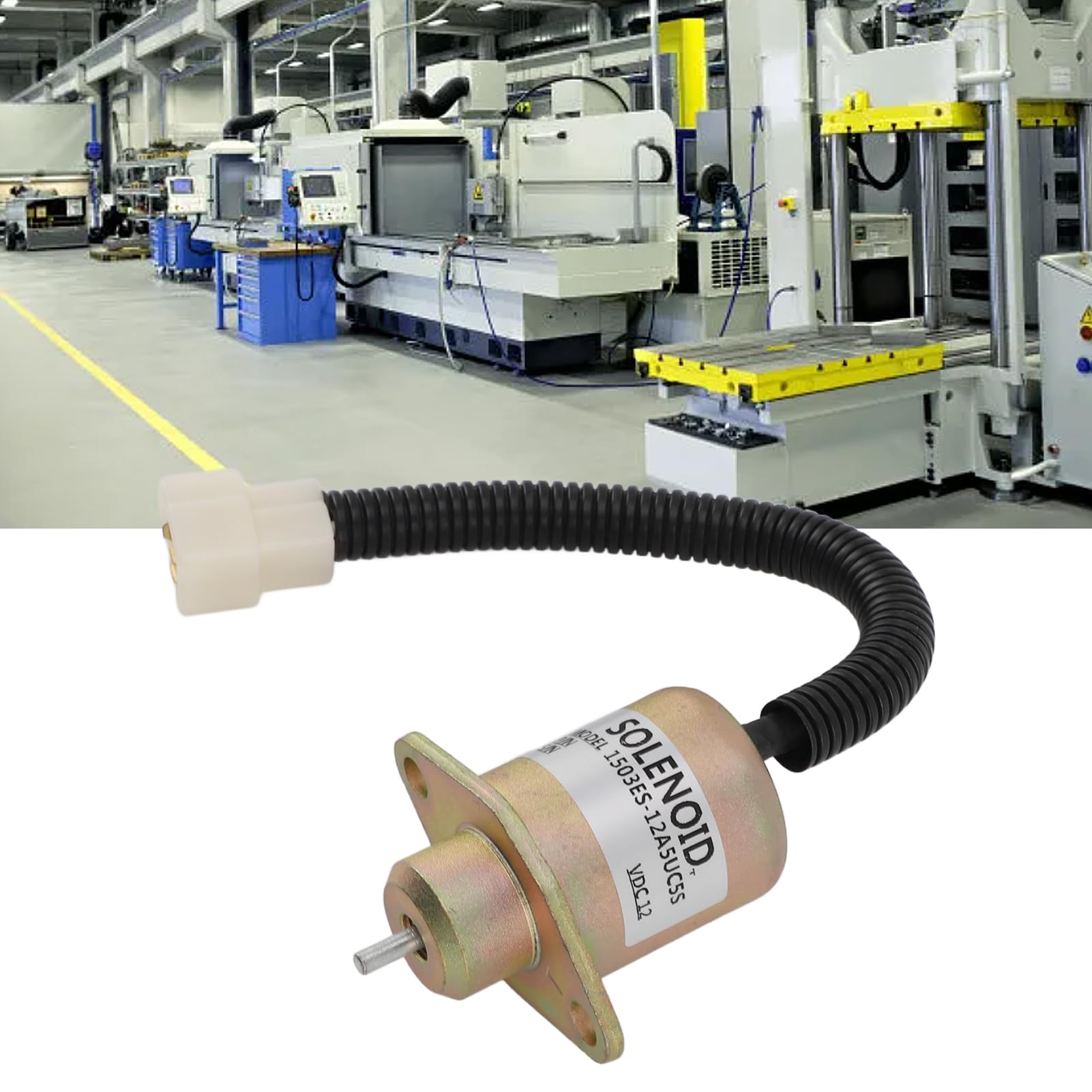 Elettrovalvola di Arresto del Carburante 12V 1503es 12a5uc5s Accurato Generatore Anti-interferenza Solenoide di Arresto del Carburante