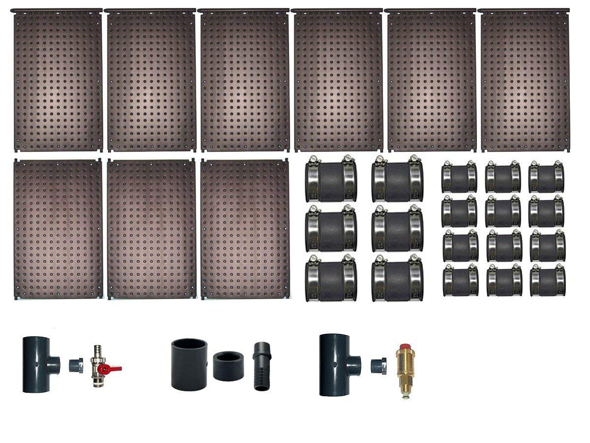 OKU - Set de absorción solar para piscina (hasta 18 m², superficie de agua, calefacción de piscina, incluye set de conexión)