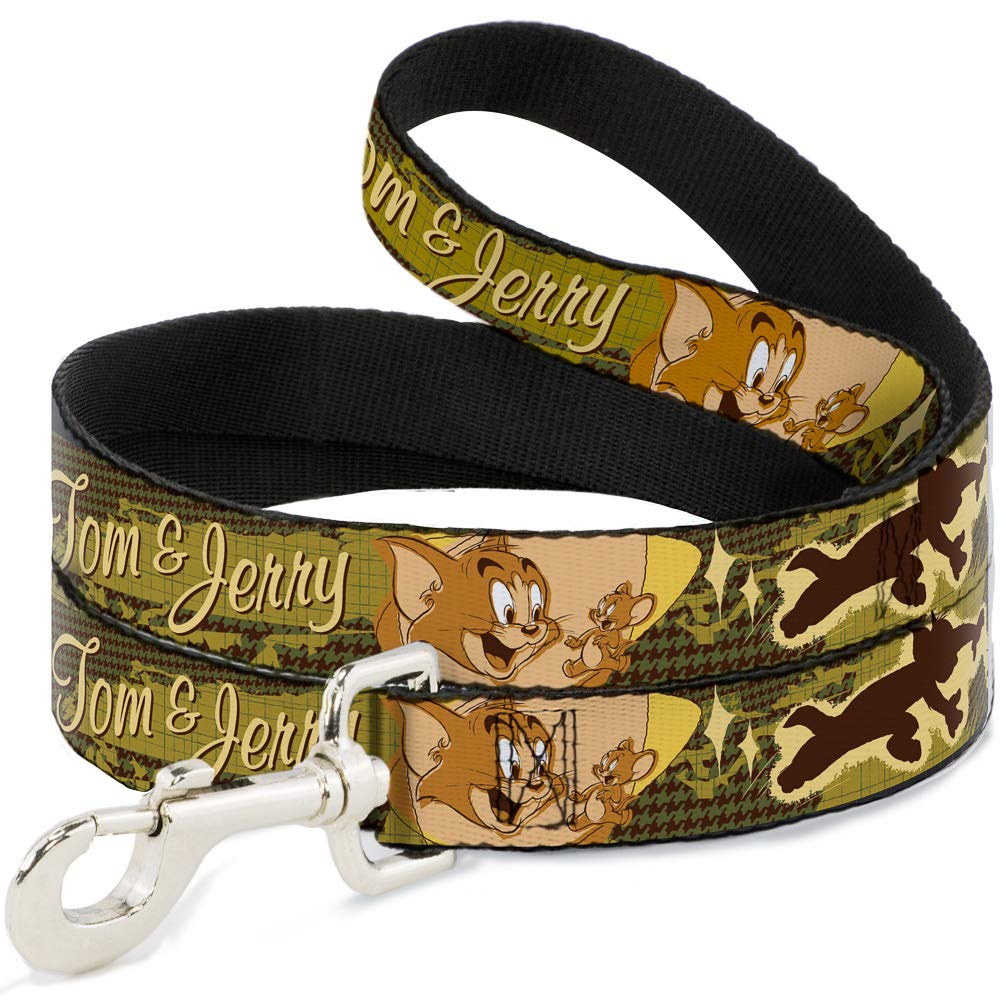 Laisse pour chien Tom Jerry 1,8 m large et robuste marron