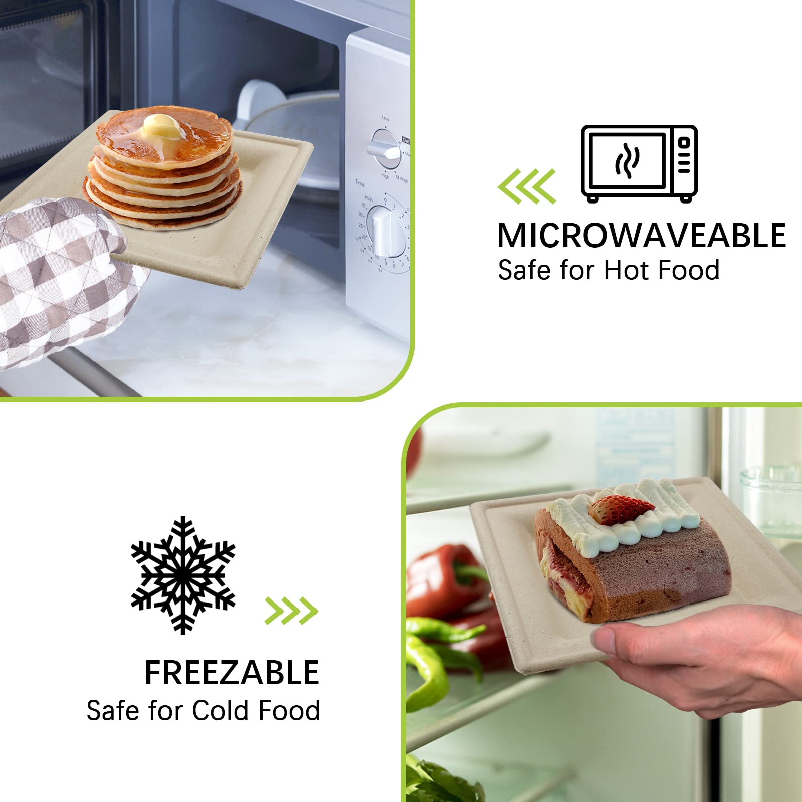 Snapklik.com : BangShou 50 Pack Disposable Paper Plates 100% ...