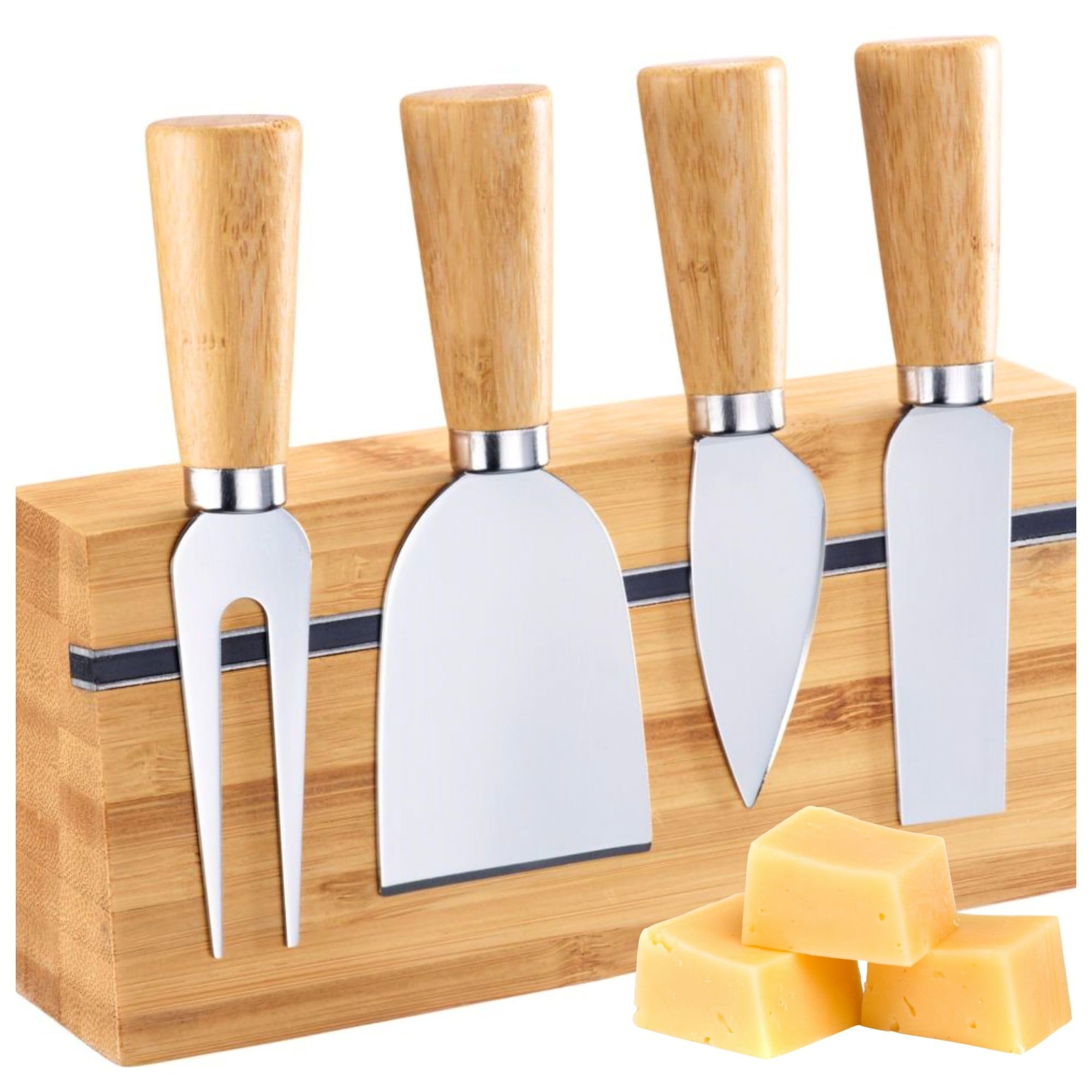 Couteau à fromage inox bois hêtre - Chevalier