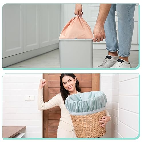 Miniatura 5 de 4 bolsas reutilizables para pañales de tela, impermeables, de mayor capacidad, lavables, bolsa húmeda con correa para pañales sucios, lavandería,