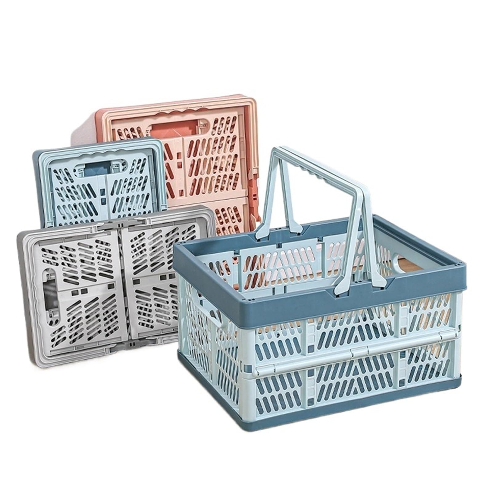 1 pieza cesta de almacenamiento portátil plegable multifuncional