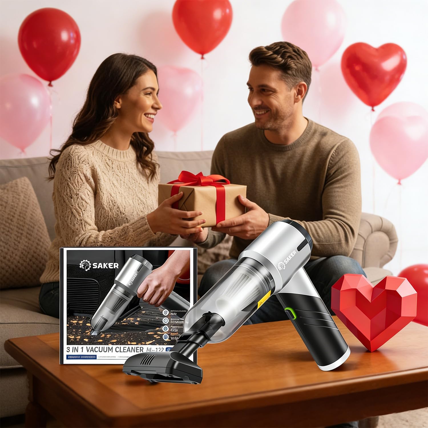 Saker Handheld Car Vacuum Portable Cordless17000PA Mini Vacuums Rechargeable Foldable Vacuum Cleaner with Brushless Motor for Home,Office Pet HL132 Black - Image 6