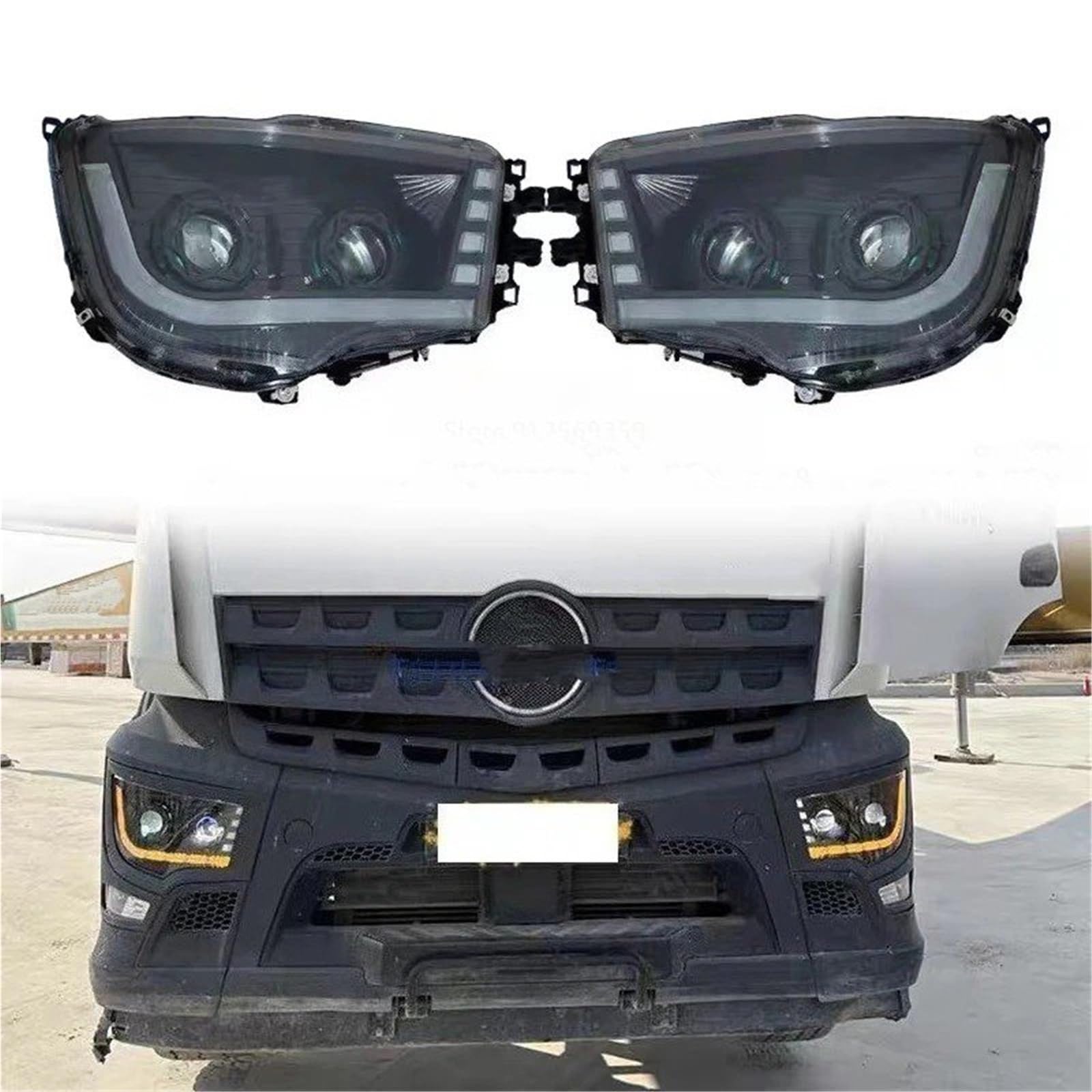 Para Benz Para AROCS 4143 3343 MP4 Conjunto Lámpara Cabeza Faro Coche
