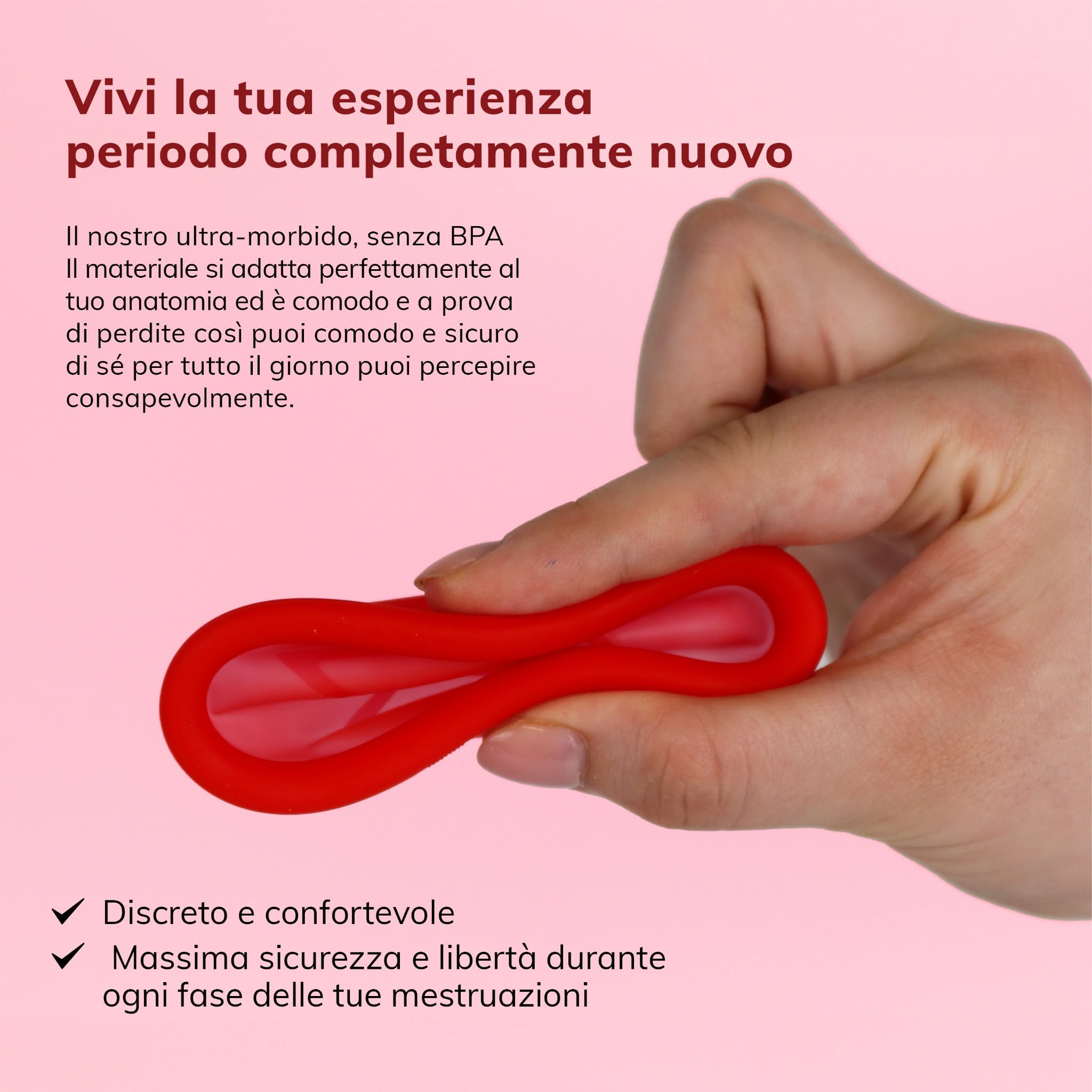 Disco mestruale MYLILY® | 100% silicone di grado medico I Periodo | Disco mestruale I Sostenibile e a basso costo I Disco mestruale | riutilizzabile I S + L