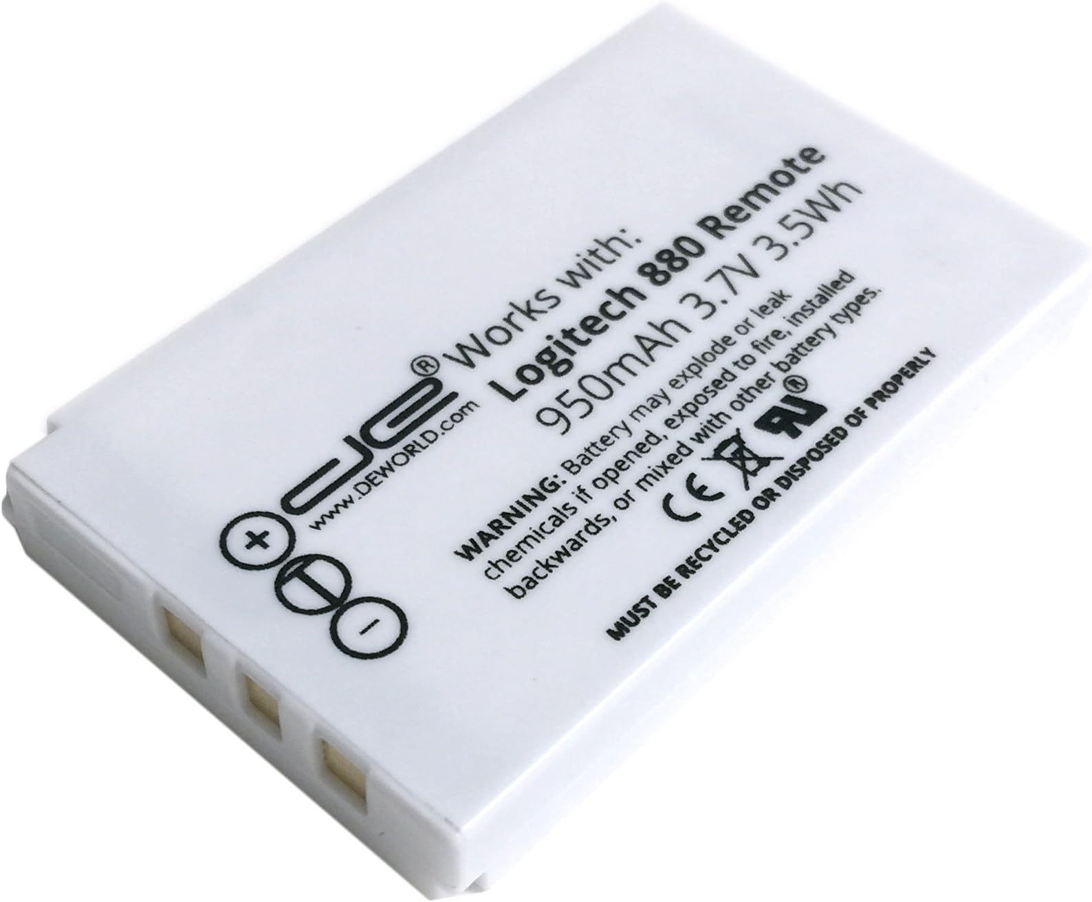 Remote Control Replacement Rechargeable Battery for Logitech - Harmony One, Harmony One Advanced, Harmony 720, 850, 880, H880, 880 Pro, 885, 890, 890 Pro, 900, 900 Pro, Harmony 1, Harmony 1 Advanced