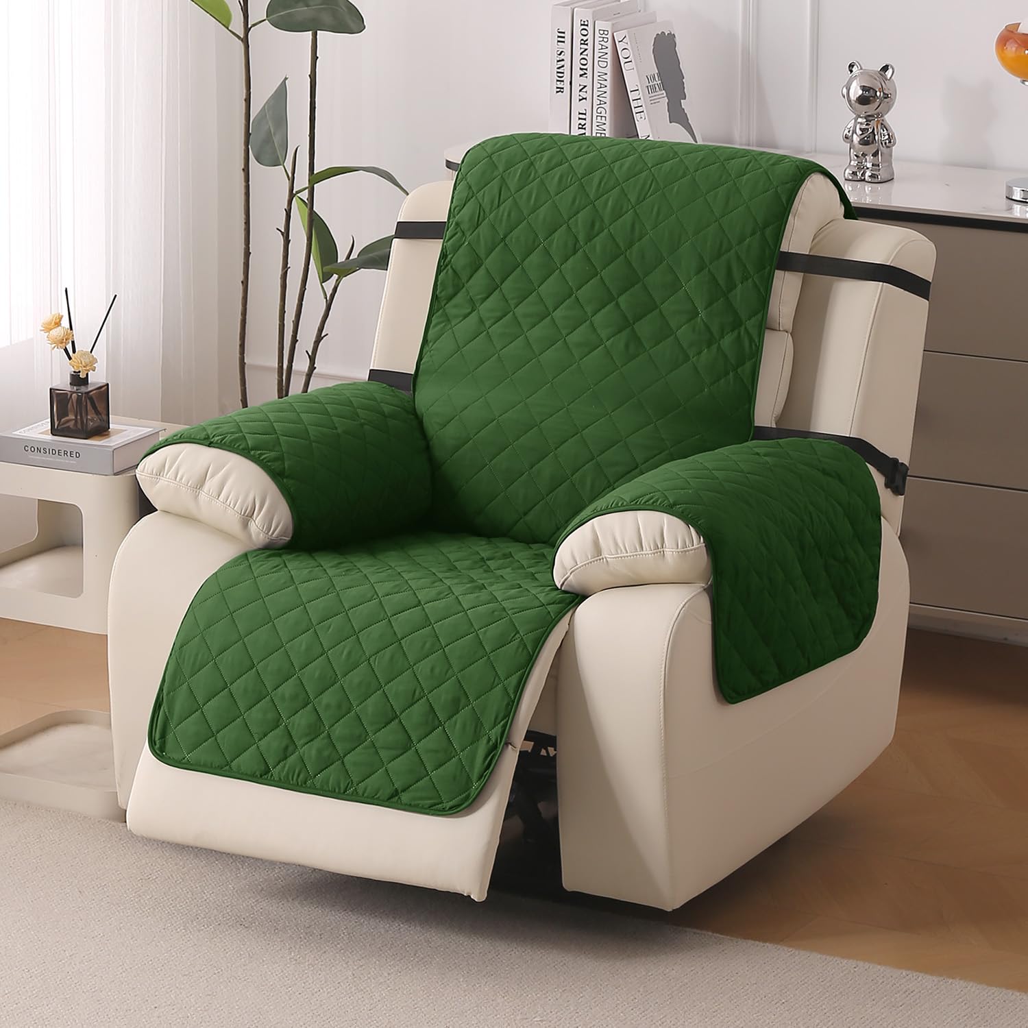 HOKIPO Recliner Cover - 3 Seater, Forest Green -13 HOKIPO Recliner Cover - 3 Seater, Forest Green -13