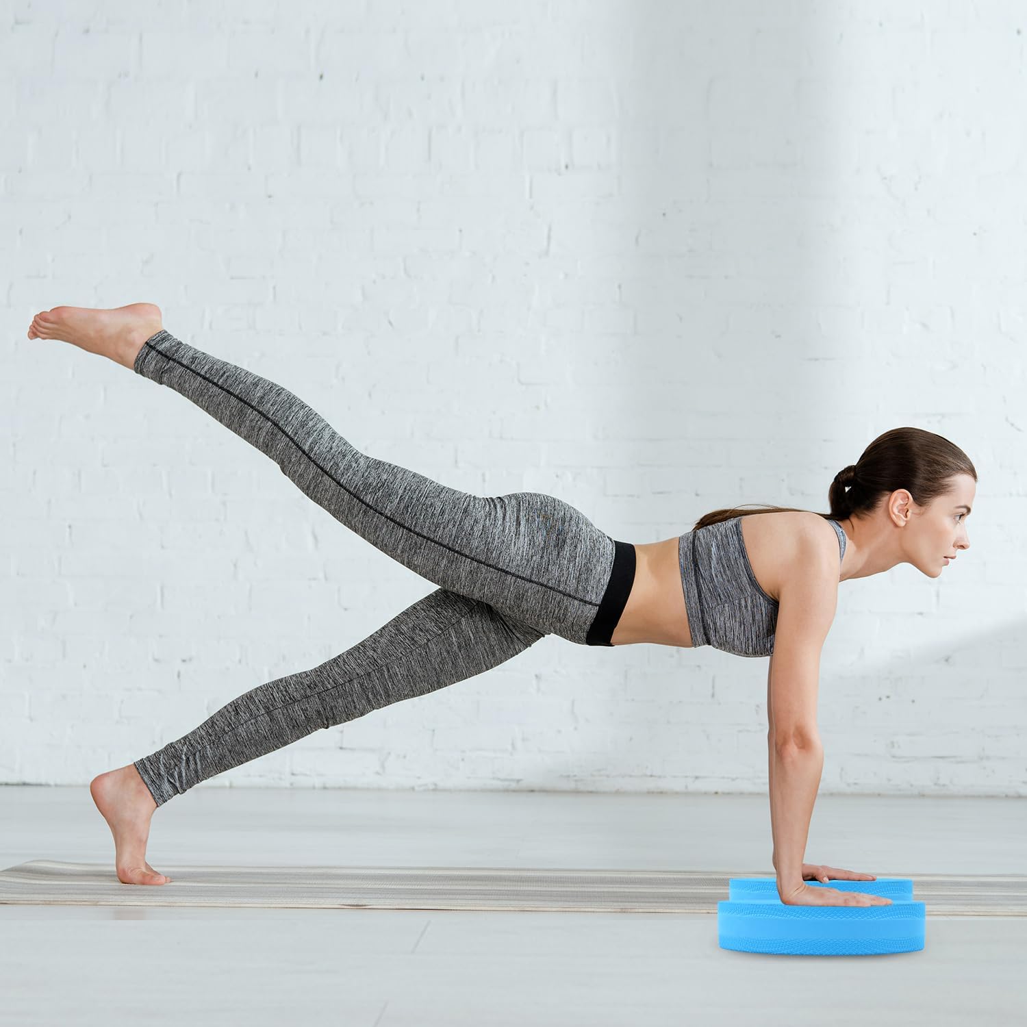 QWORK Stability Trainer Pad - Blue Foam Balance Exercise Cushion for Therapy, Yoga, Pilates, and Fitness - Non-Slip, Water-Resistant, Supports Ankle Stability, Relieves Knee and Elbow Pain - Image 8