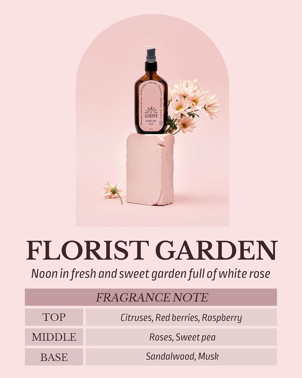 Milk Protein Intensive Perfume Hair Oil - Korean Anti Frizz Nourishing & Smoothing Hair Serum - Refreshing & Sweet Floral Scent - with 10,000ppm Argan Oil & 6 Plant-Based Oils, 3.38 fl.oz. - Image 3