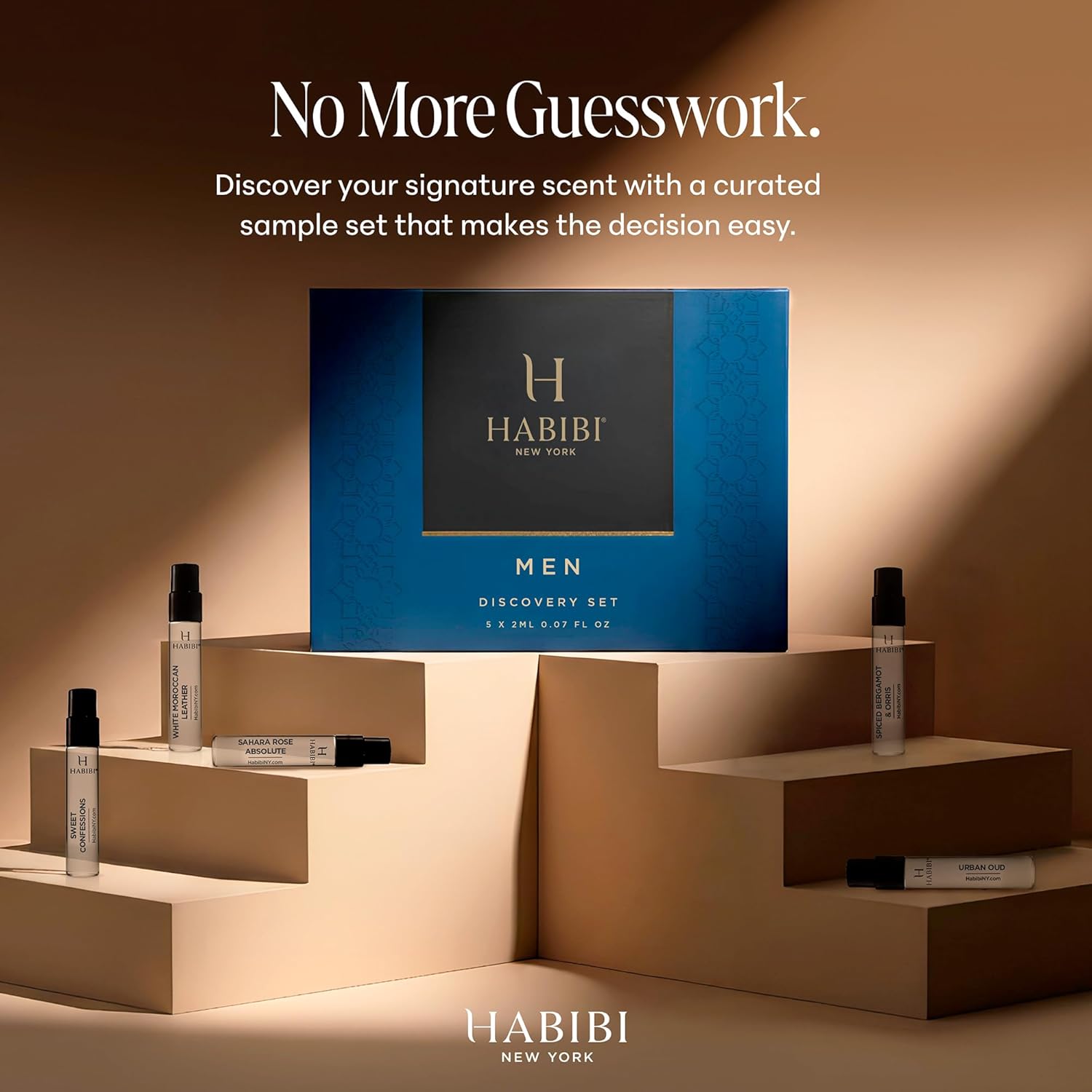 H HABIBI MEN SCENT (Men's Discovery Sample Set) - Luxury Men's Fragrances with Notes of Citrus, Leather, Spice & Oud - Fresh & Clean Perfume Samples for Any Occasion - Image 2