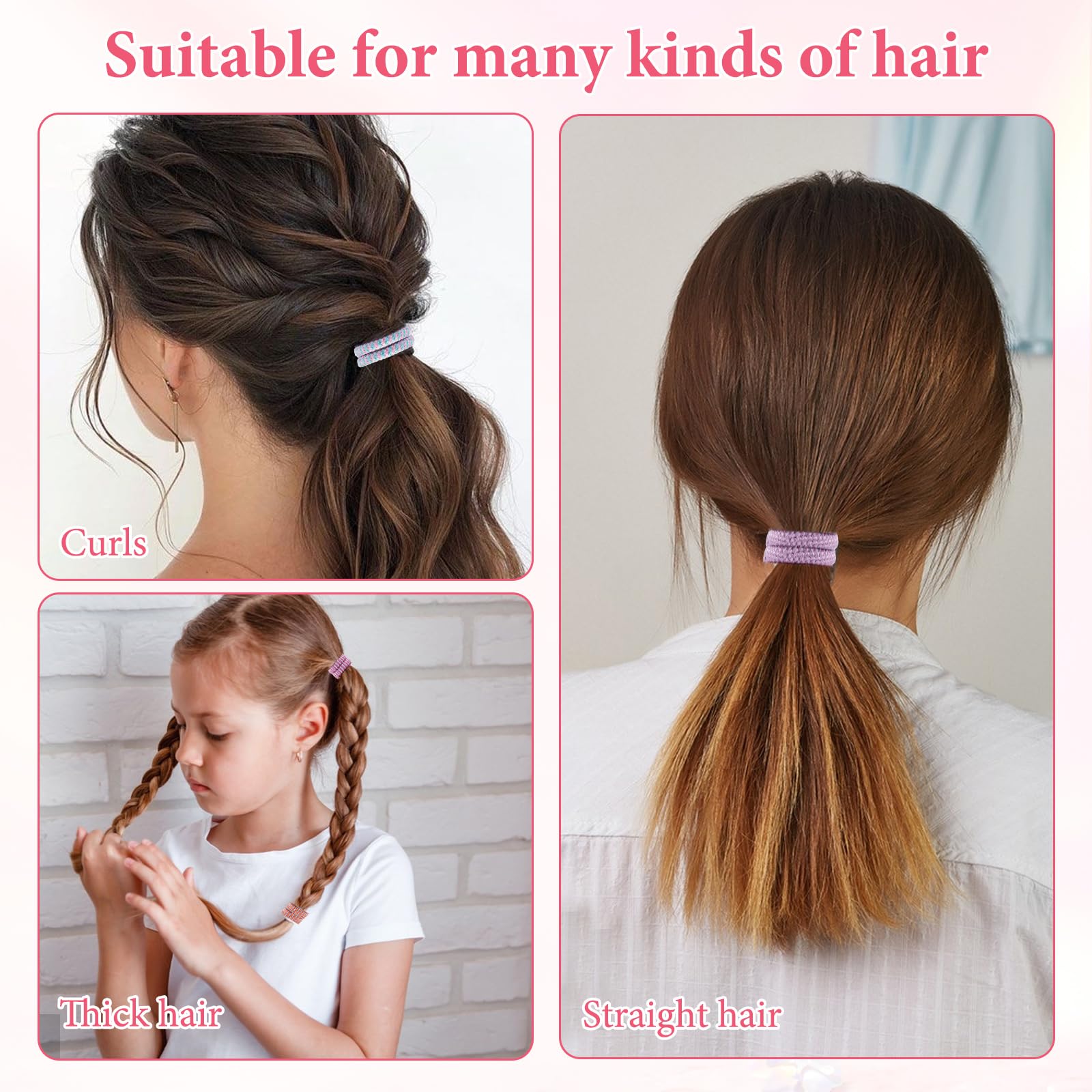 Lot De 12 élastiques à Cheveux - 4 Couleurs Assorties - Neuf