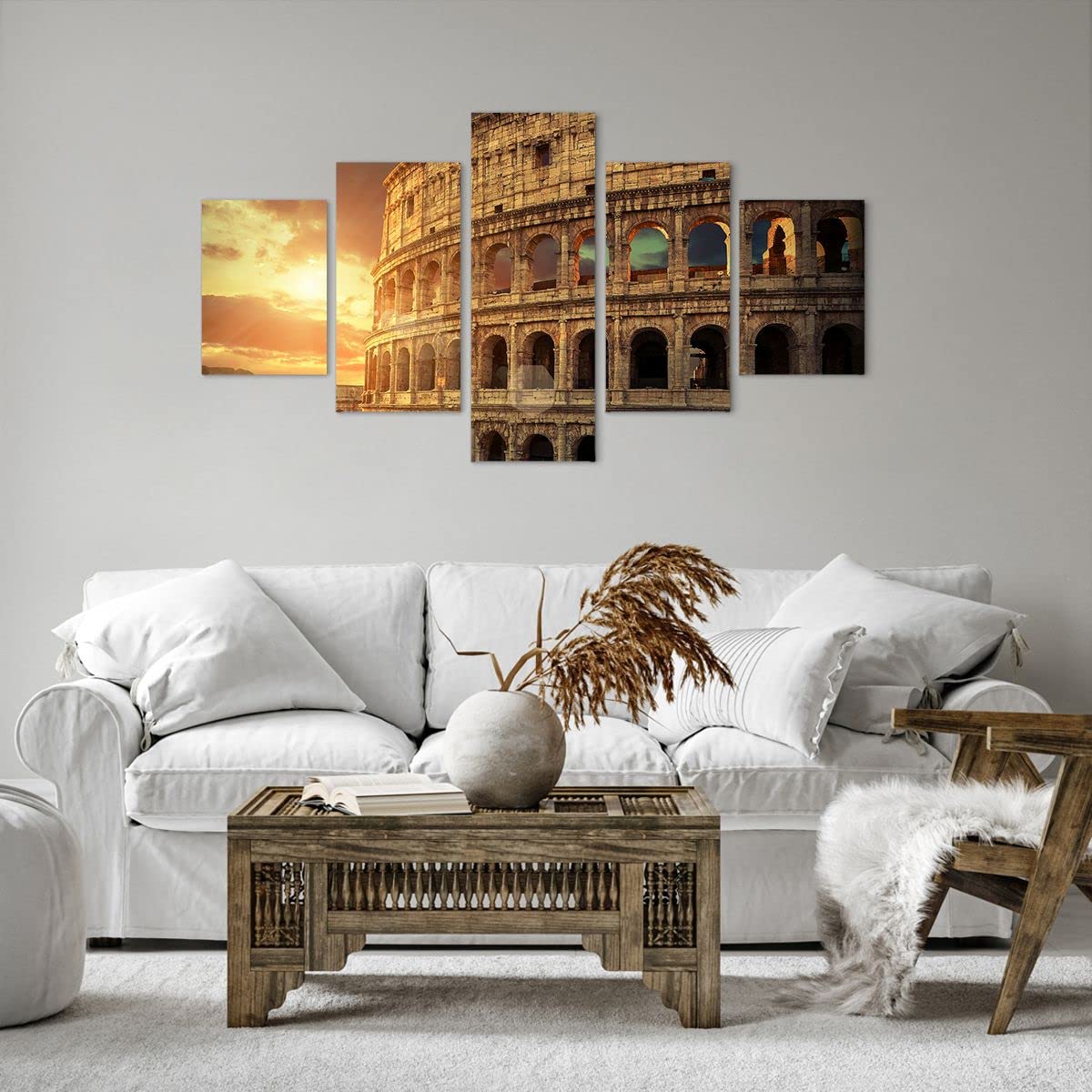 Tableau Colisée Rome 70x100cm - Décoration Murale Moderne Pour Salon Et Cuisine