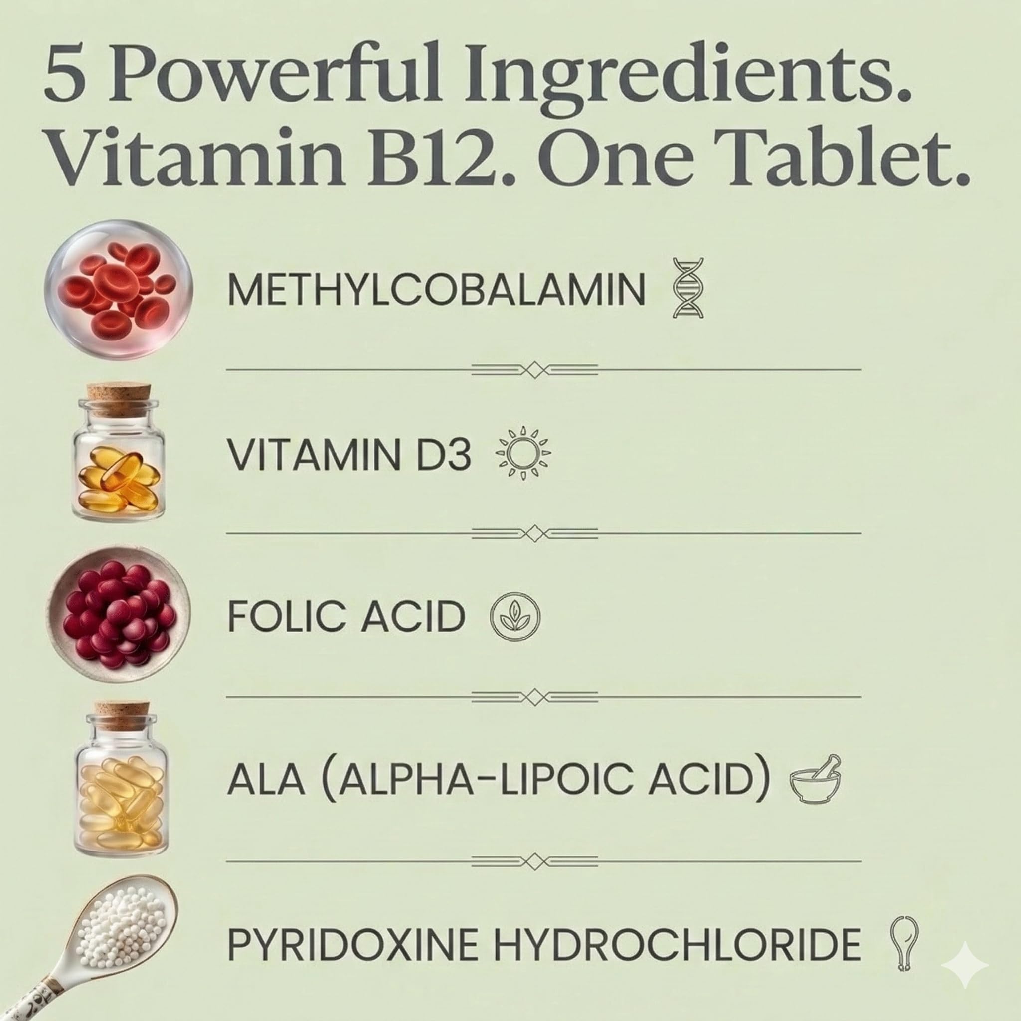 Vlado's Himalayan Organics Vitamin B12 1500mcg with Vitamin D3 | Vitamin B12 Supplements for Men & Women | Methylcobalamin 1500mcg with Vitamin D Tablets with Alpha Lipoic Acid , Folic Acid I B12 Vitamin Tablets - Best Vitamin B-12 Supplement For Men & Women - 60 Tablets — Amazon image 4