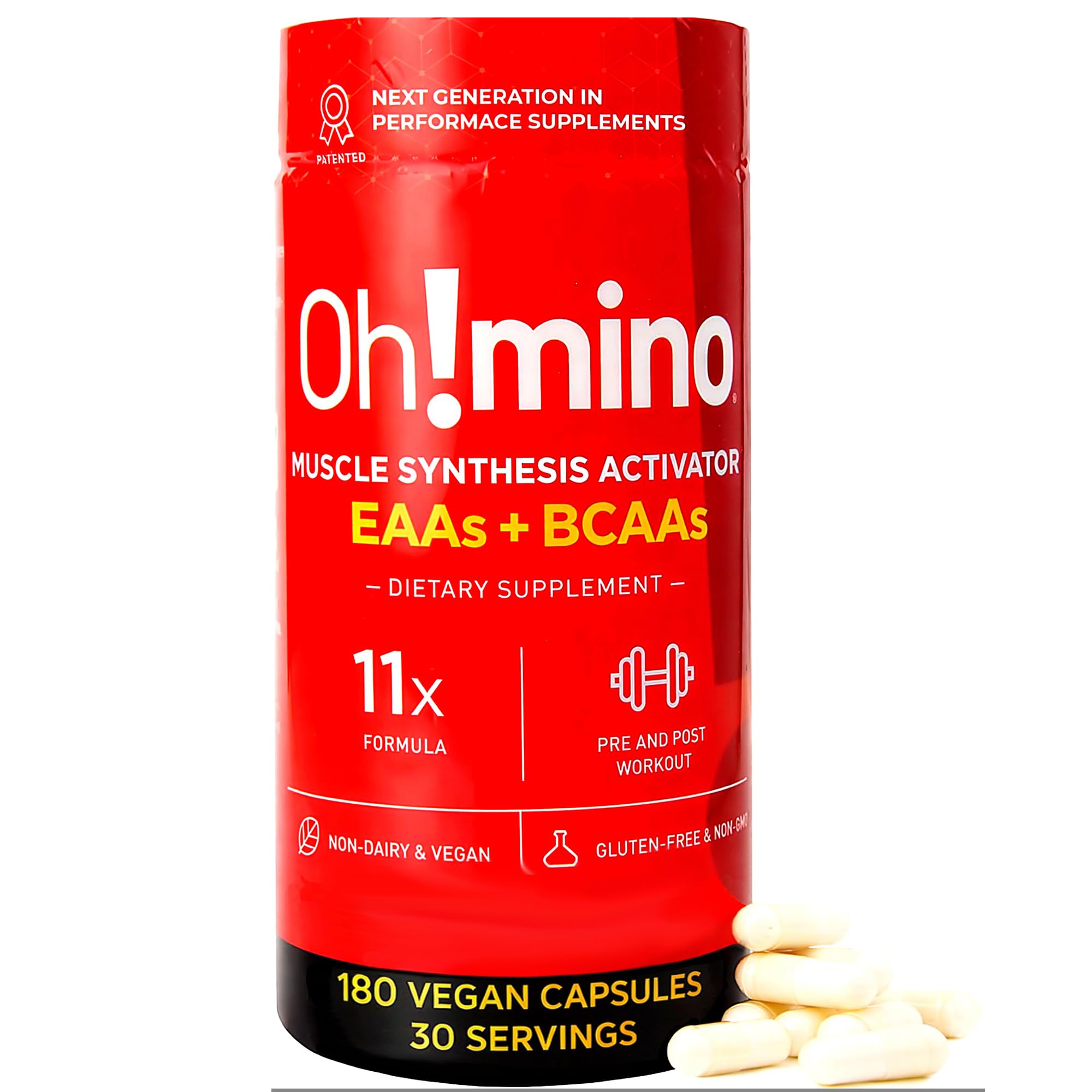 Amazon.com: Oh!mino Essential Amino Acids Supplement, Caffeinated