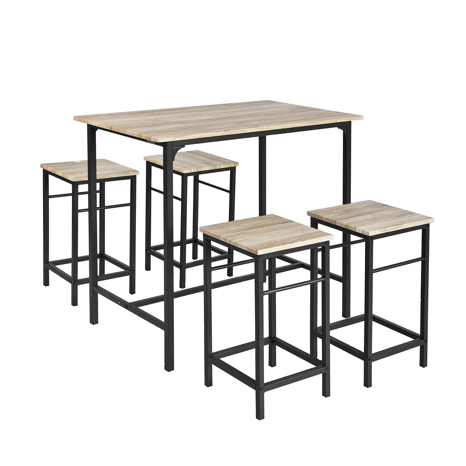 Sobuy Ogt11 N Bar Set 1 Bar Table And 4 Stools Home Kitchen