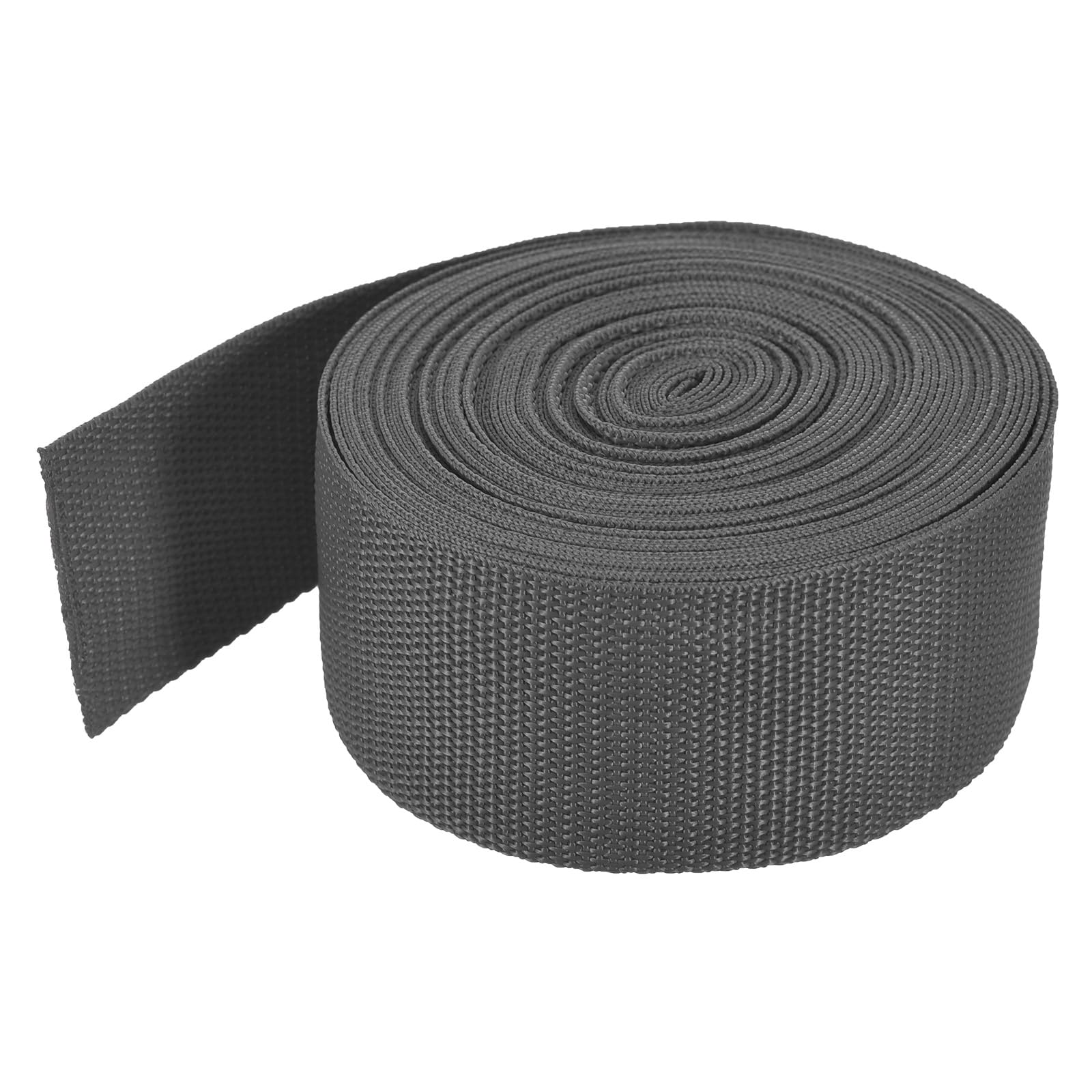 MECCANIXITY Lightweight Polypropylene Webbing Strap 2" 10 Yard Backpack Strapping Band Dark Grey for Outdoor Luggage Cargo Straps