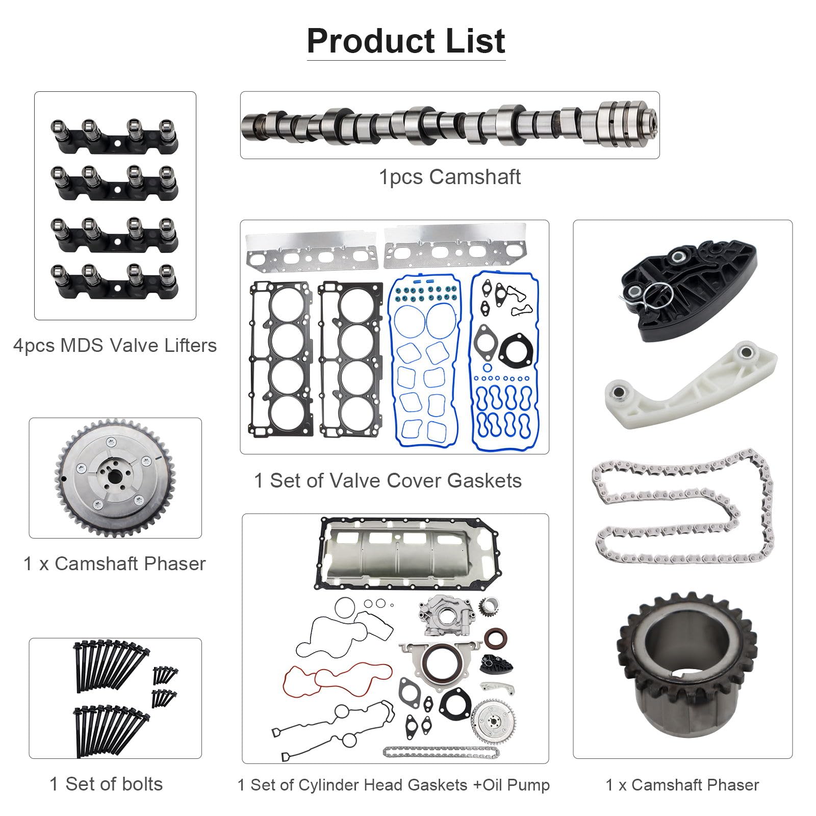 Oil Lifter ホワイト Amazon.com: 5.7 HEMI Cam MDS Lifters Camshaft Oil Pump Kit w