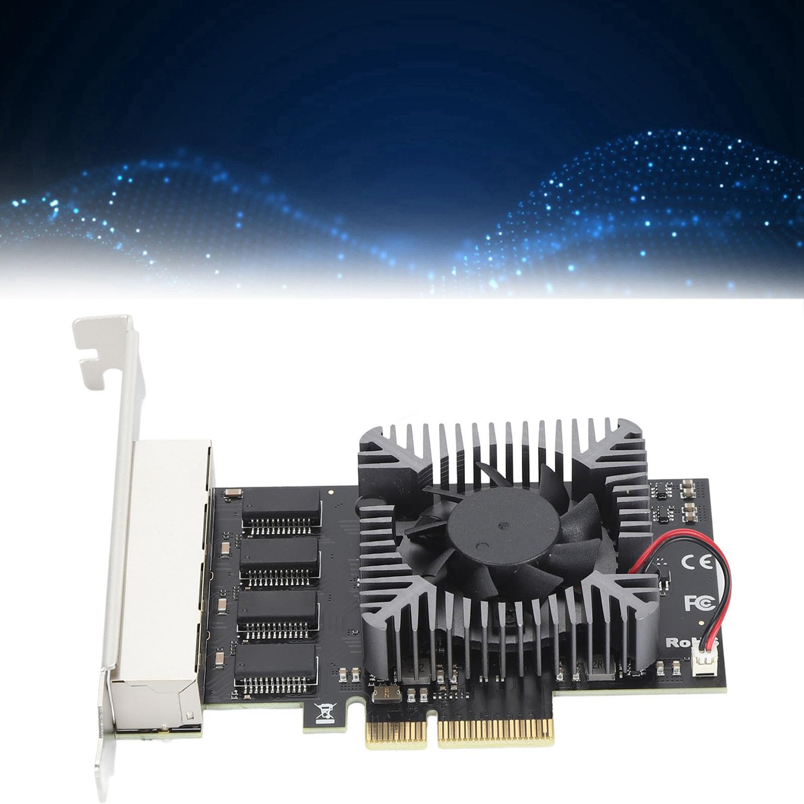 Carte Réseau D'Ethernet de la Carte Réseau T PCIe de Réseau de 2.5Gbps PCIe pour Linux pour Windows Carte Réseau du Gigabit 2.5G, 4 Carte Réseau D'Ethernet du Gigabit PCIe de Port