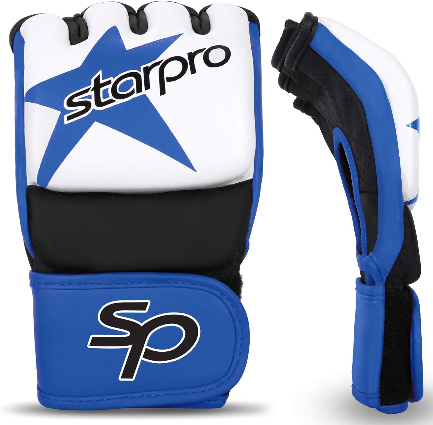 Starpro MMA Grappling Gloves for Men & Women - Faux Leather with Dense Padding- Sparring Training Kickboxing Martial Arts Competition