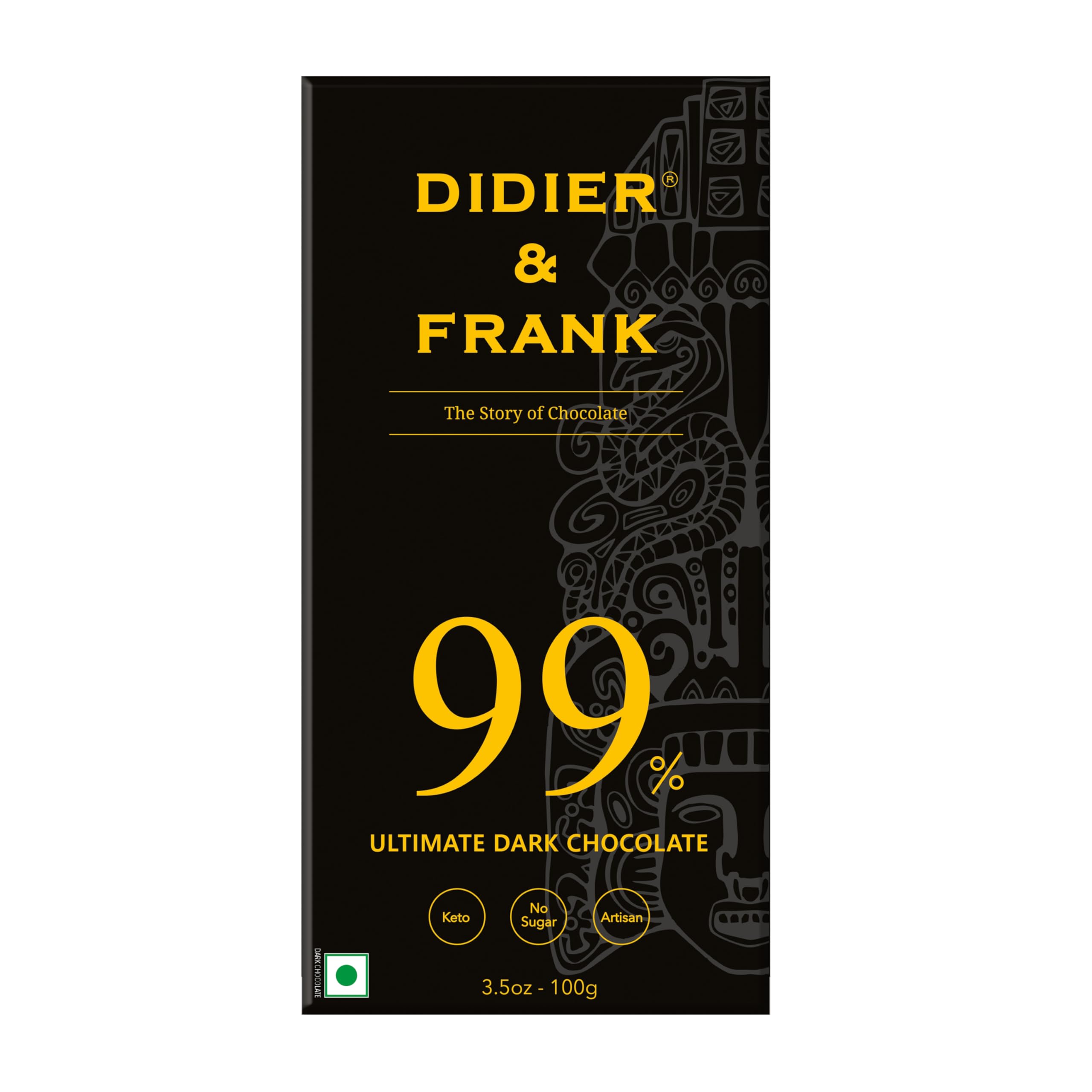Didier & Frank 99% Ultimate Dark Chocolate 80g, No Added Sugar (Keto)