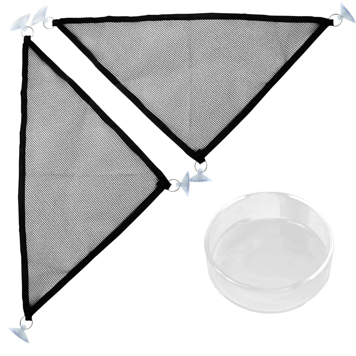 Axolotl Hammock for Aquarium with Feeding Dish Axolotl Net Hammock
