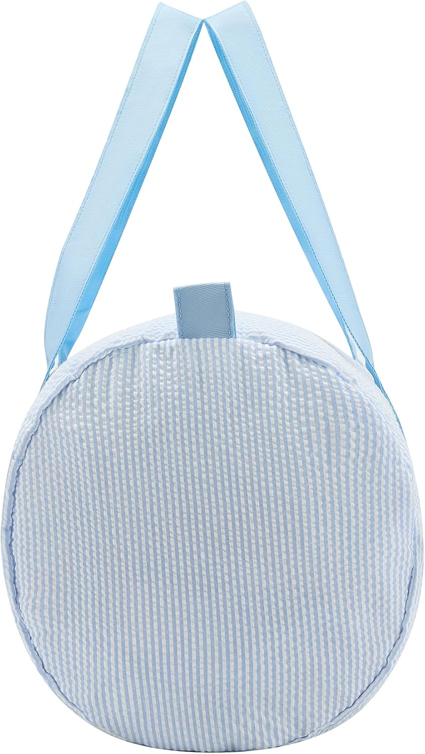 Gabigaba Kids Travel Overnight Bag Seersucker Carry On Lightweight Weekender Duffel Bag for Boys and Girls (Babyblue) - Image 2